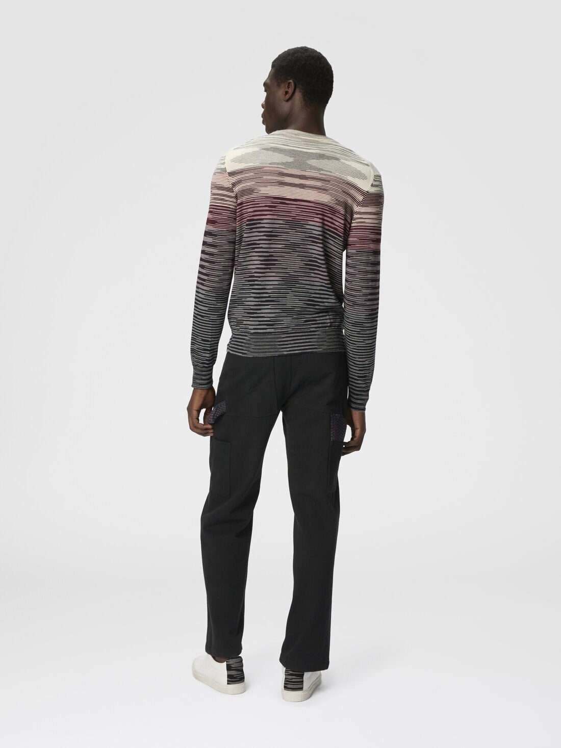 Crew Neck Sweater in Pure Flame Wool - 3