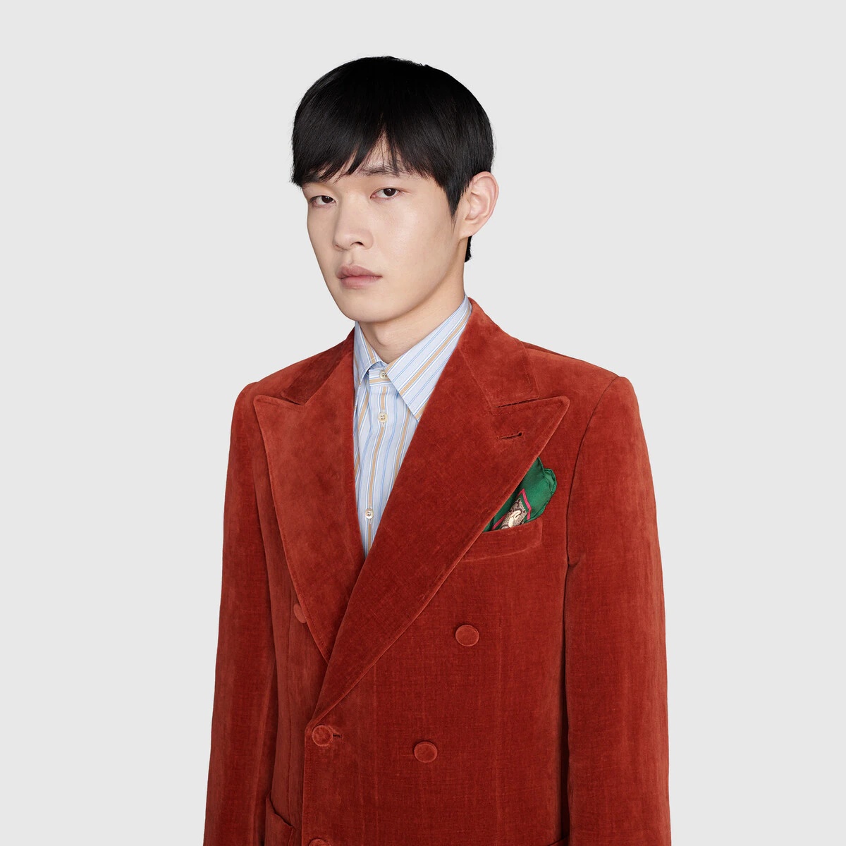GG print silk pocket square - 3