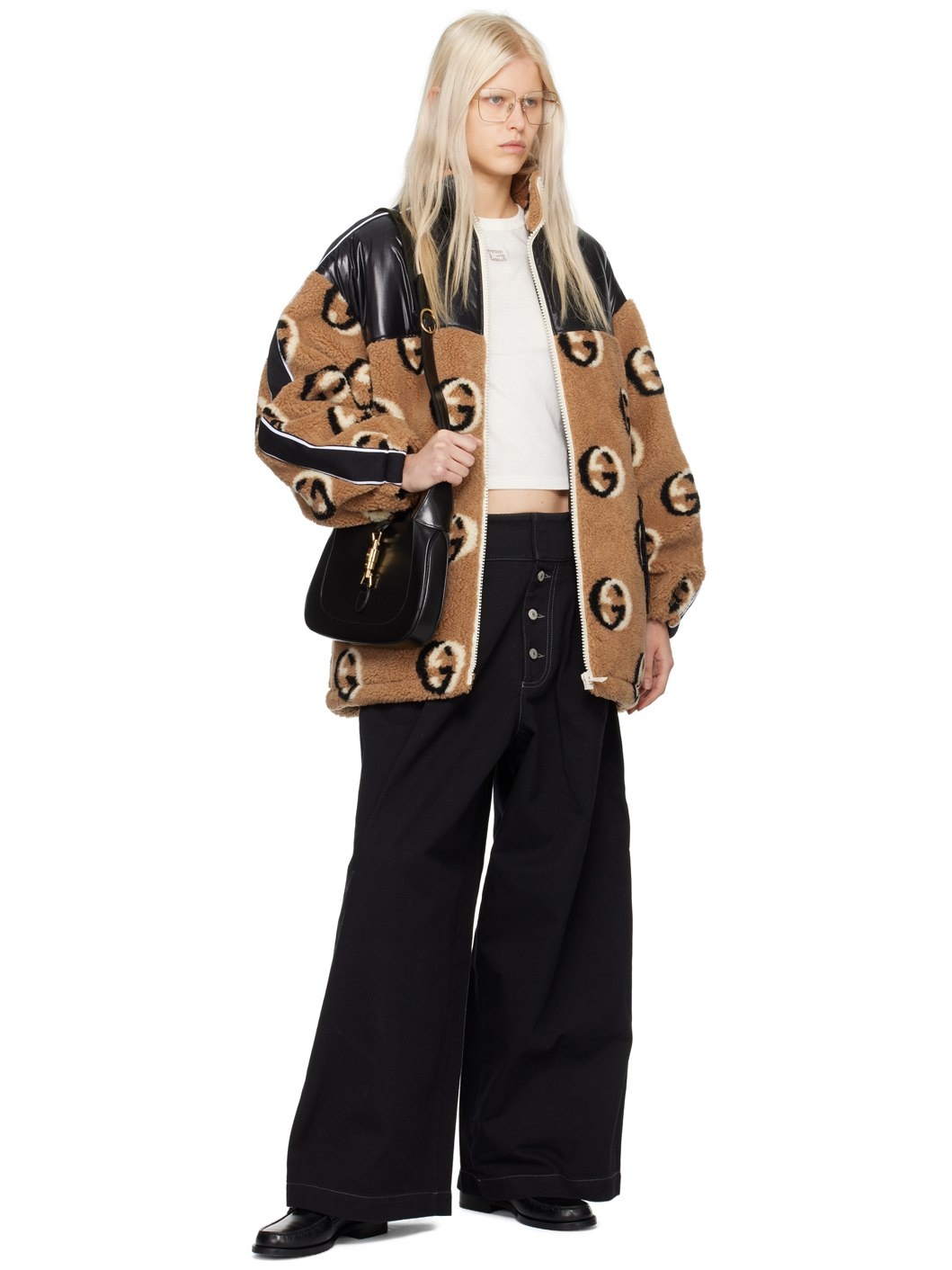 トレンチコート GG Wool Fleece Jacquard Zip Jacket Gucci GG Wool Fleece Jacquard Zip Jacket - Runway Catalog