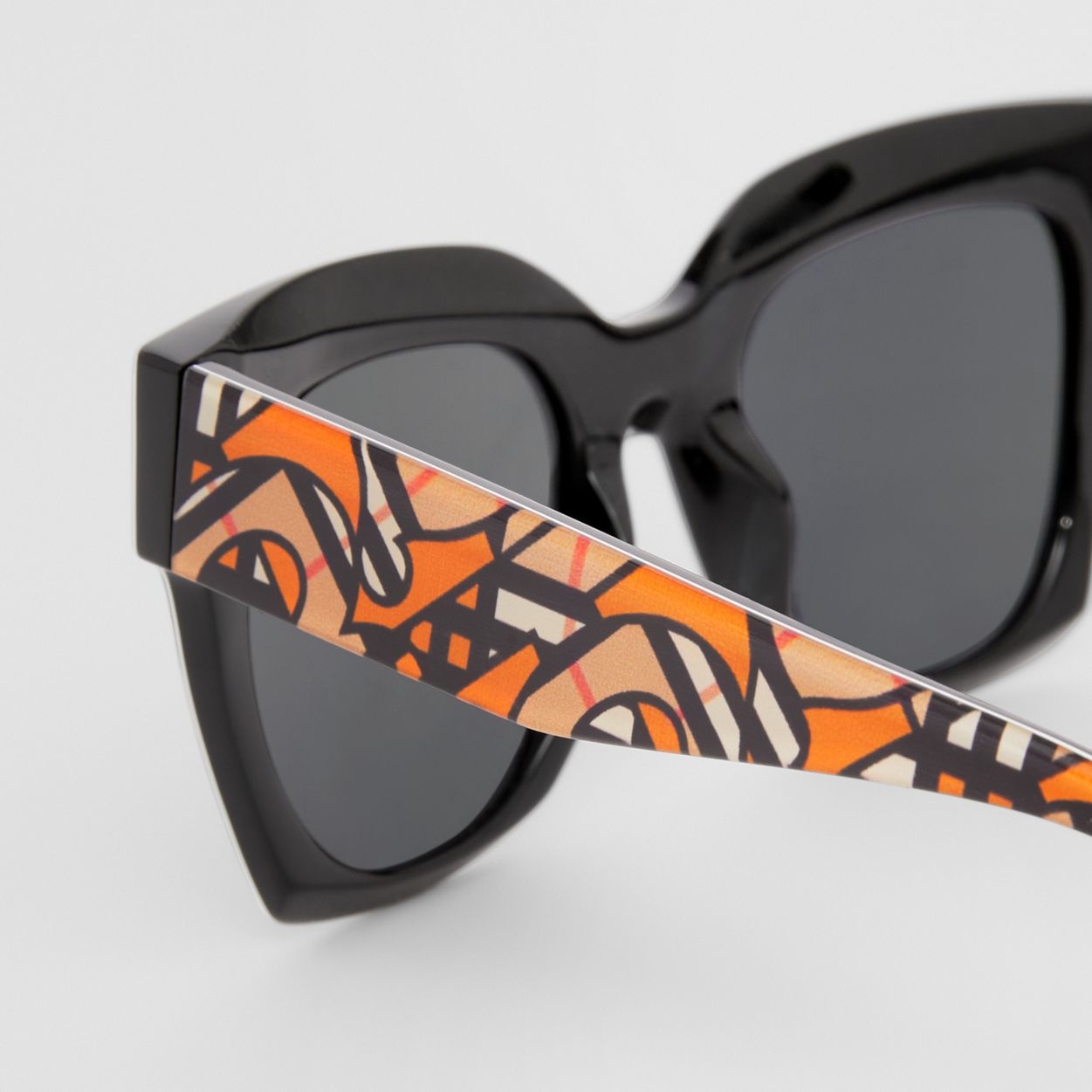 Monogram Print Square Frame Sunglasses - 4