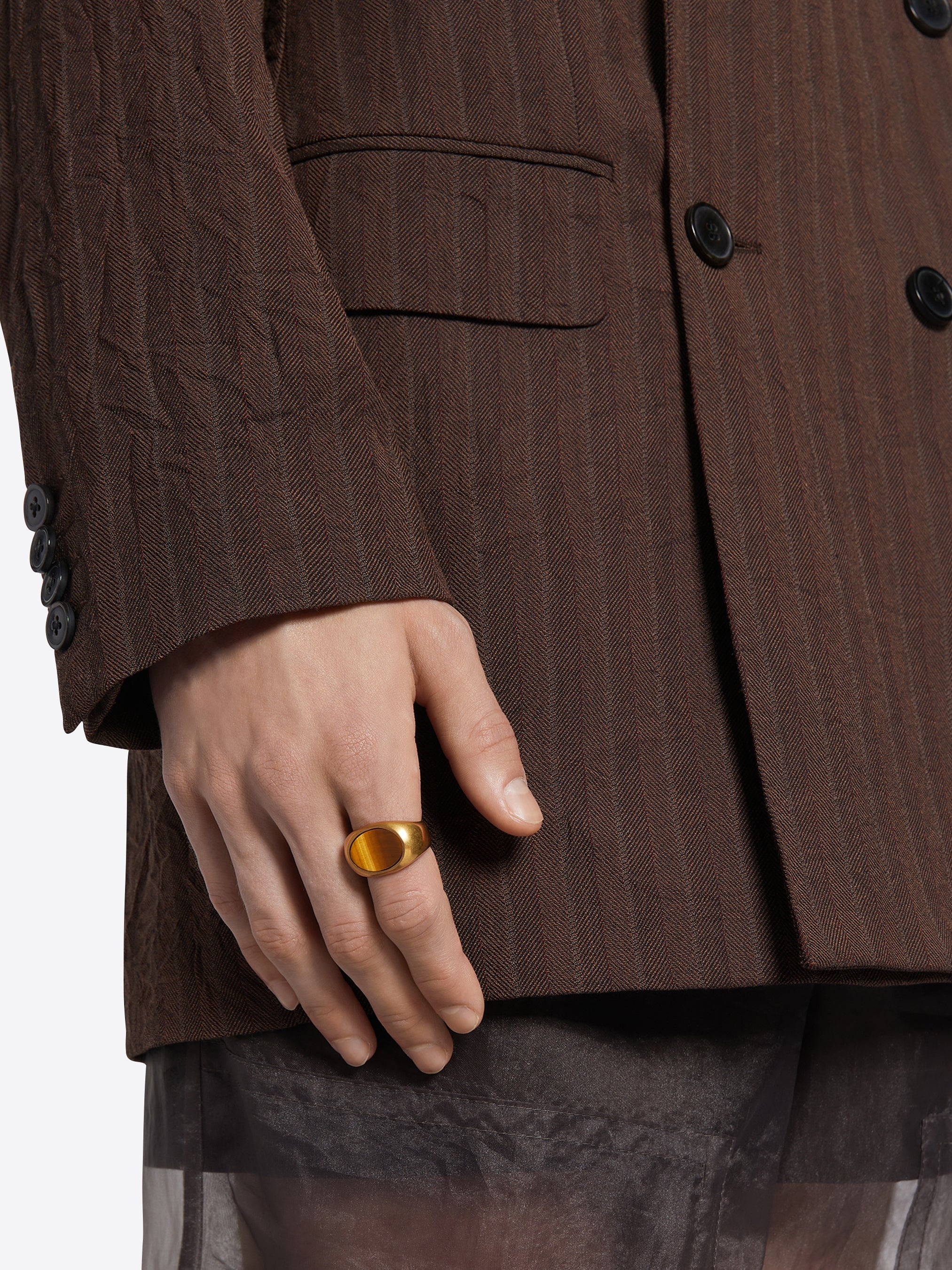 STONE SIGNET RING - 4