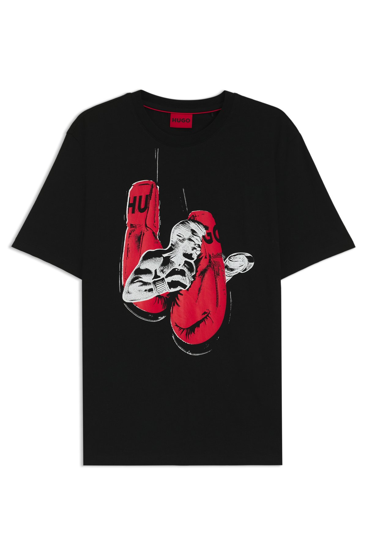 COTTON-JERSEY T-SHIRT WITH BOXING ARTWORK - 1
