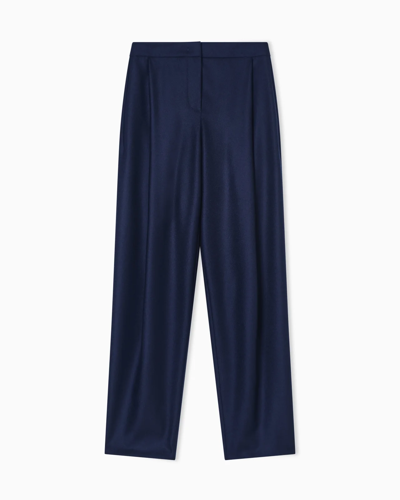 SINGLE-PLEAT TROUSERS IN CASHMERE FLANNEL - 1
