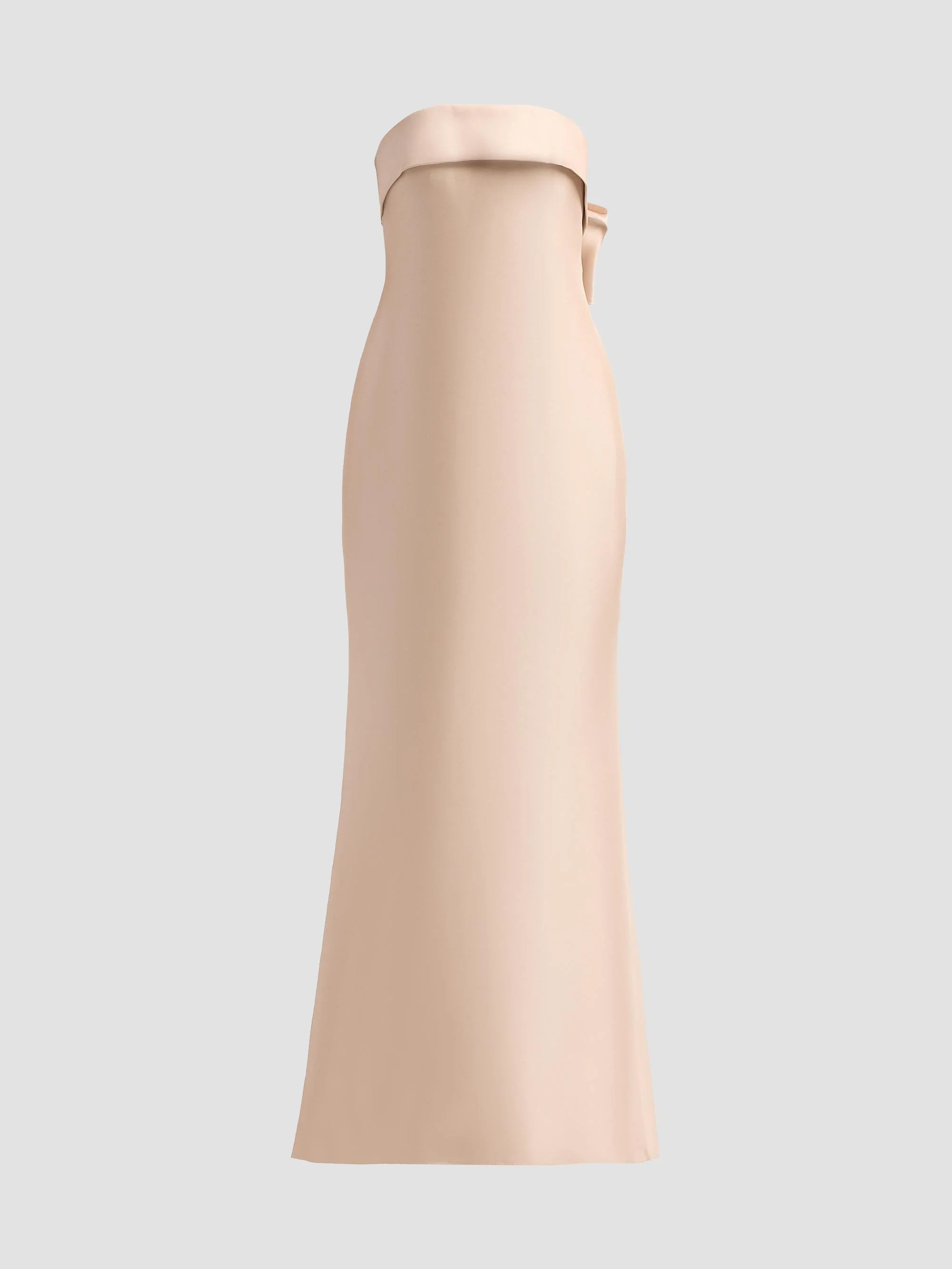 Women's Bow-Back Strapless Stretch-Mikado Gown - Gold - 1