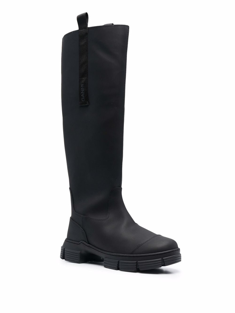 GANNI fur-lined knee boots outlook