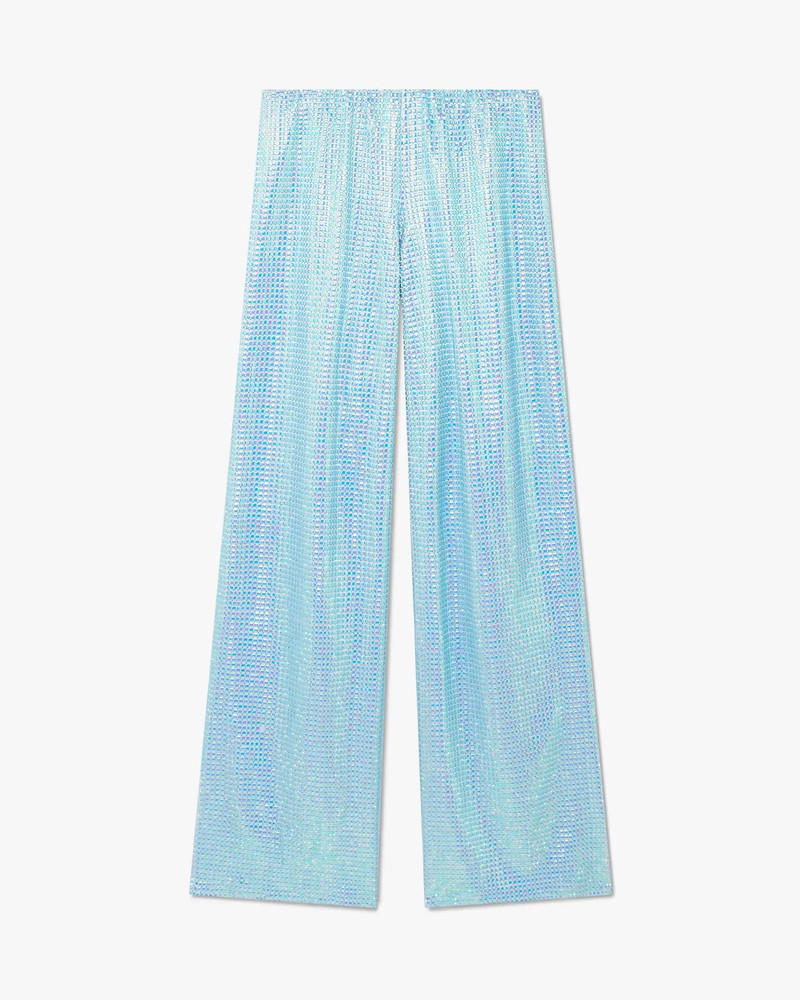 Blue Hotfix Silk Satin Trousers | Casablanca Paris 1