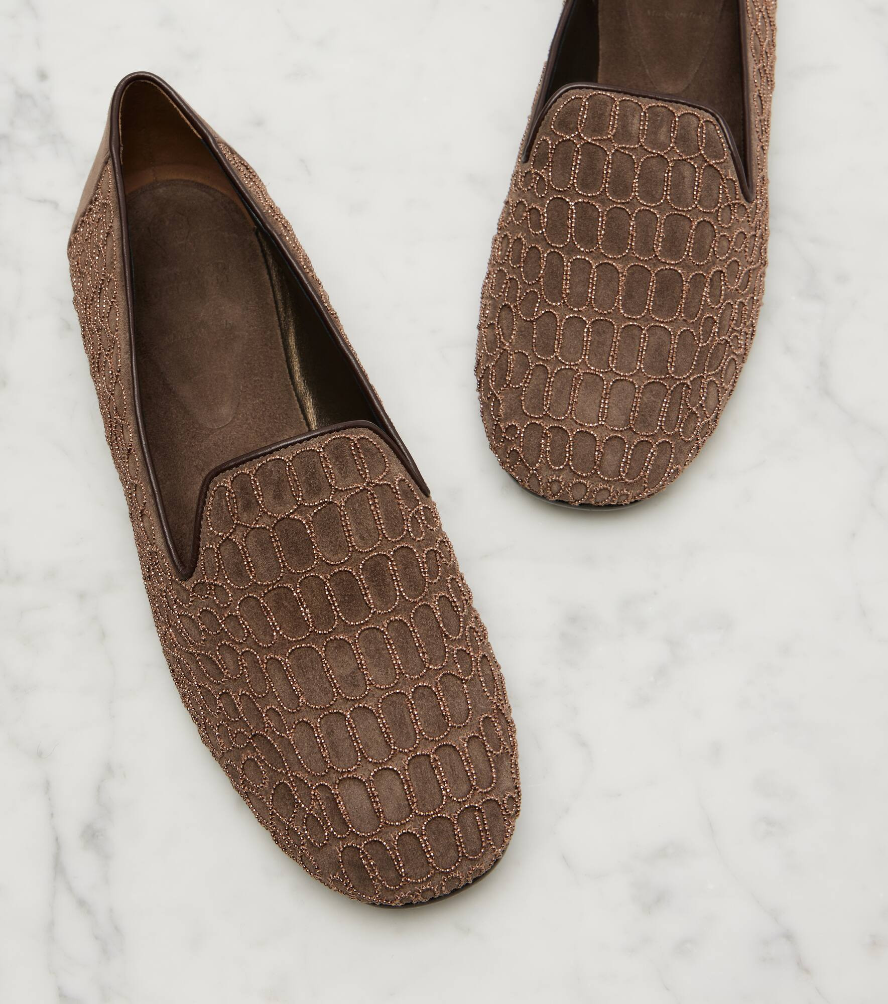 Embellished suede loafers - 5