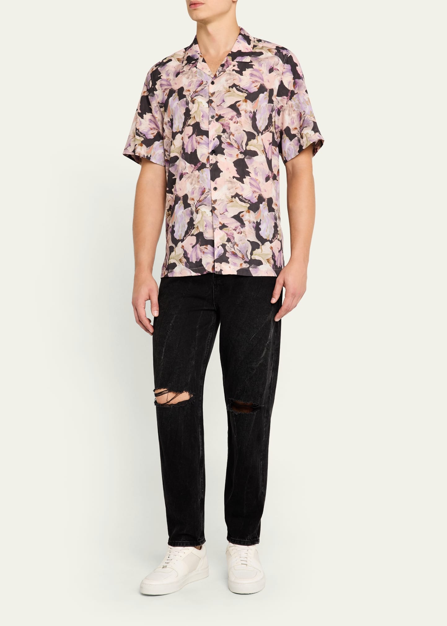 Men's Floral Camp Shirt - 2