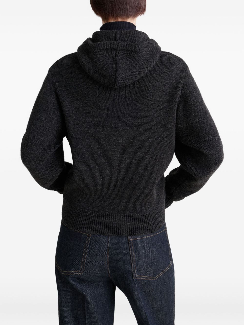 buttoned hooded sweater - 3