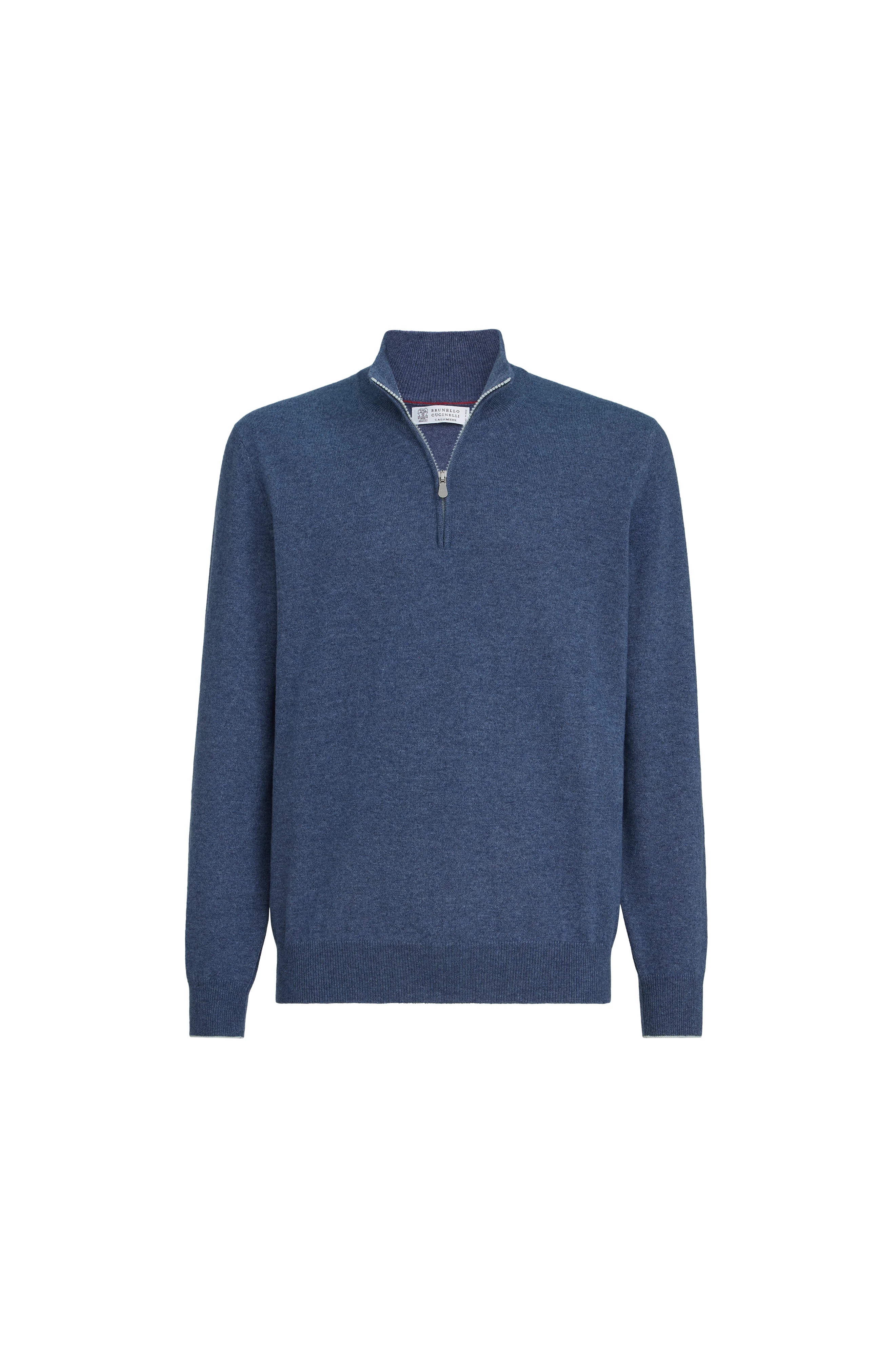 Brunello Cucinelli Cashmere sweater with half zip in Denim at Nordstrom - 1