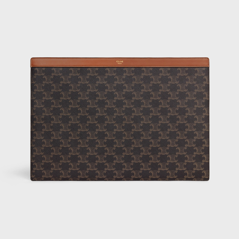 laptop sleeve 16" in Triomphe Canvas and Calfskin 1