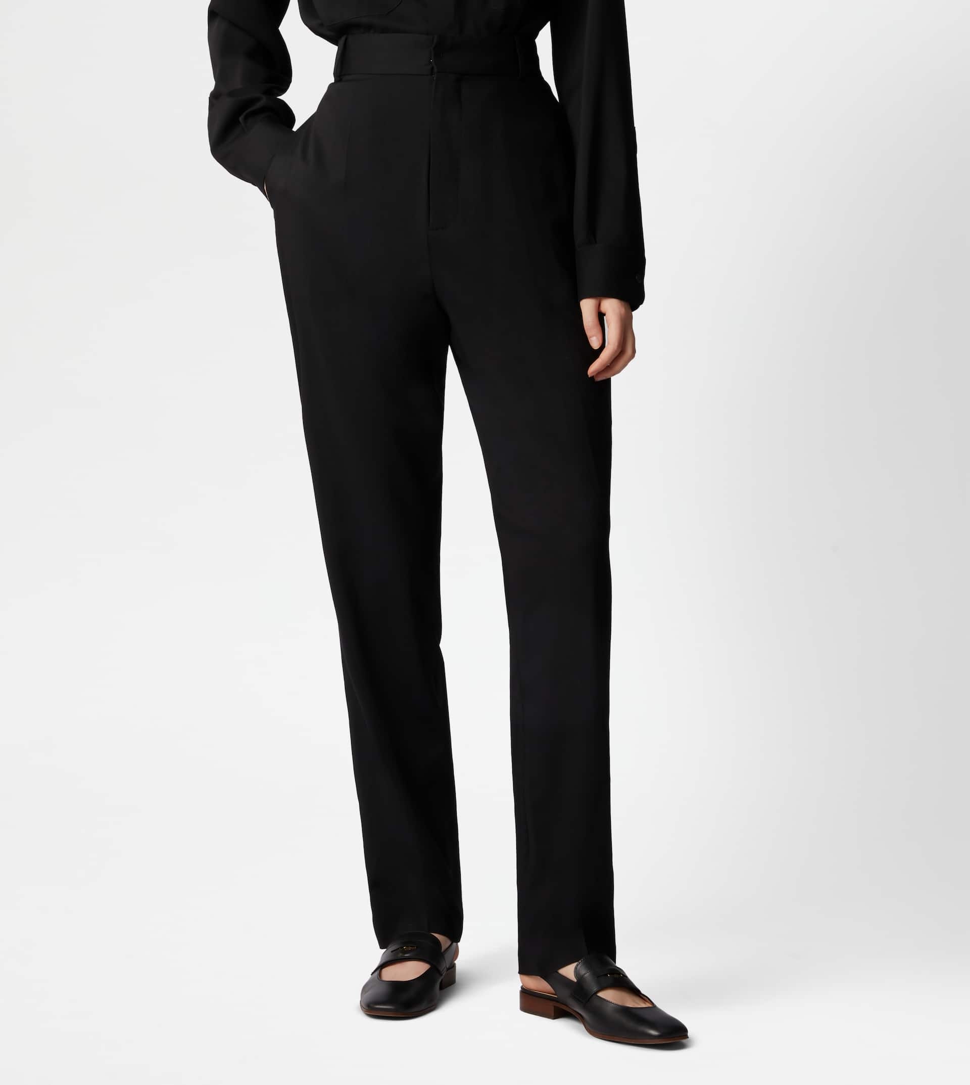 PANTS IN WOOL - BLACK - 5