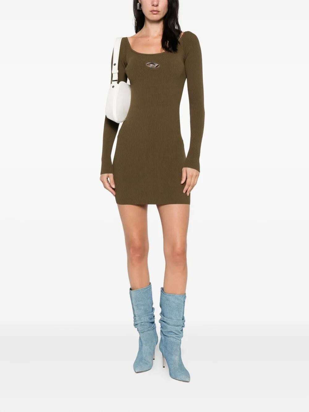 `M-Vera` Off-The-Shoulder Dress In Ribbed Knit - 2