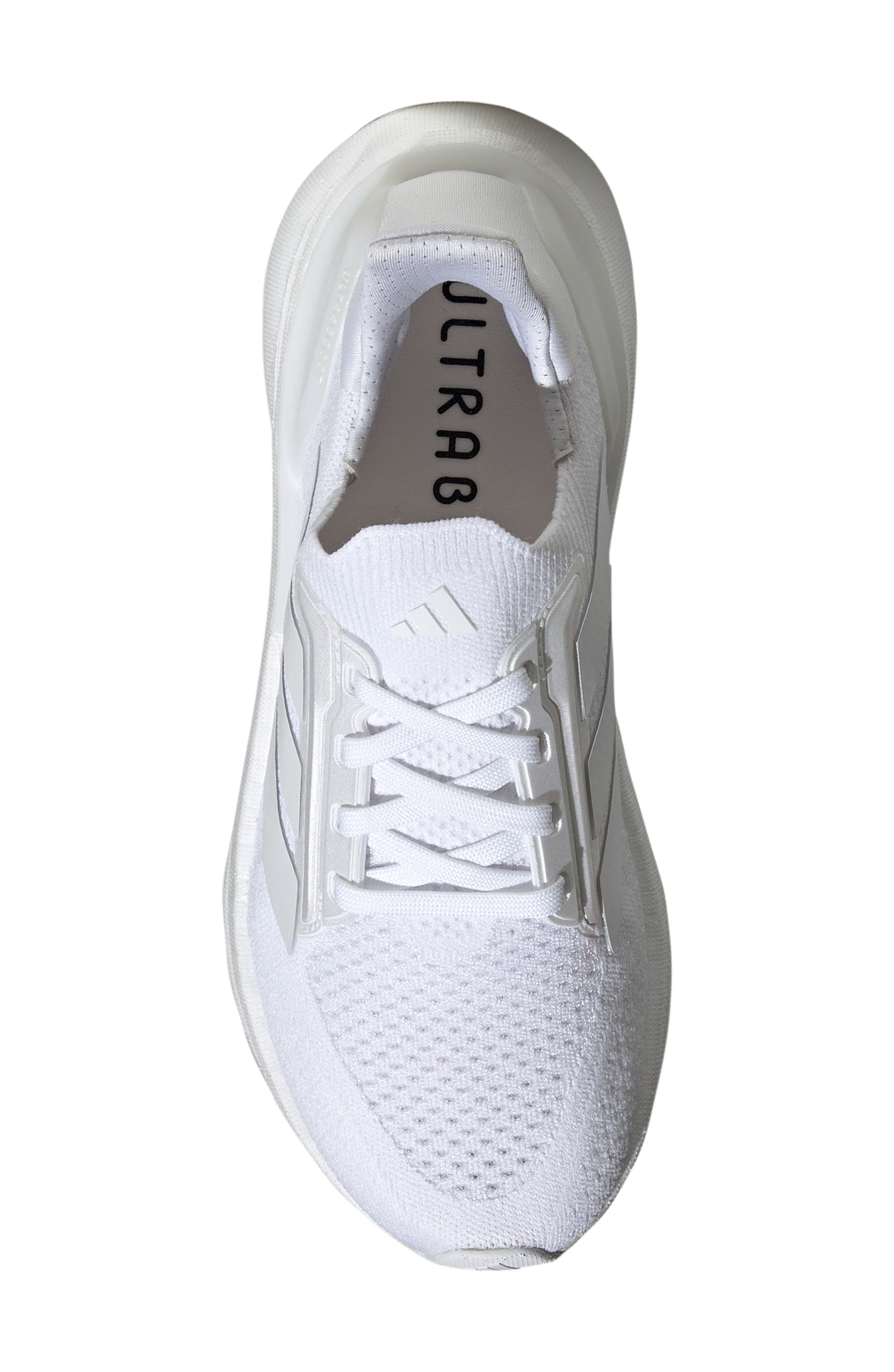 adidas Ultraboost 5 Running Shoe in White/White/Black at Nordstrom - 4