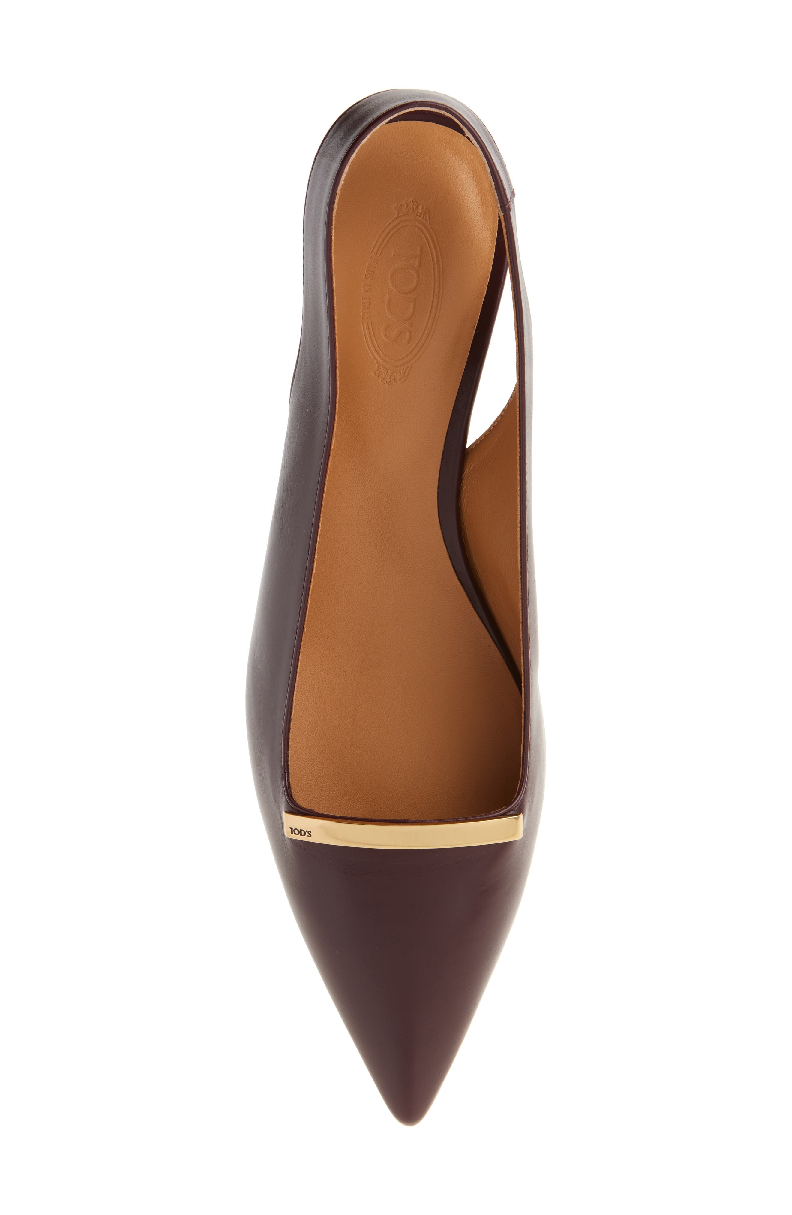 Tod's Pointed Toe Kitten Heel Slingback Pump in Kraft Chiaro at Nordstrom - 4