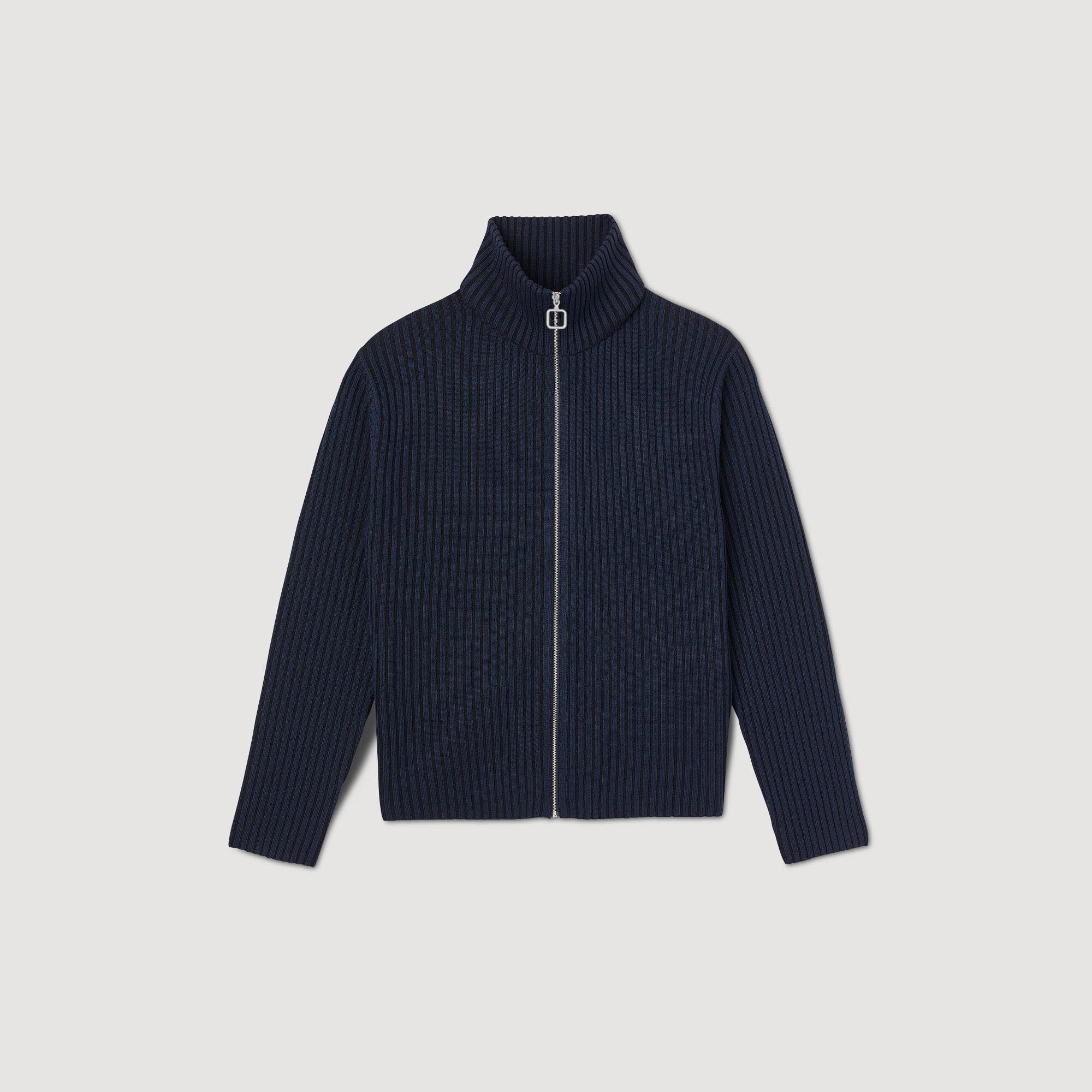 RIBBED CARDIGAN - 1