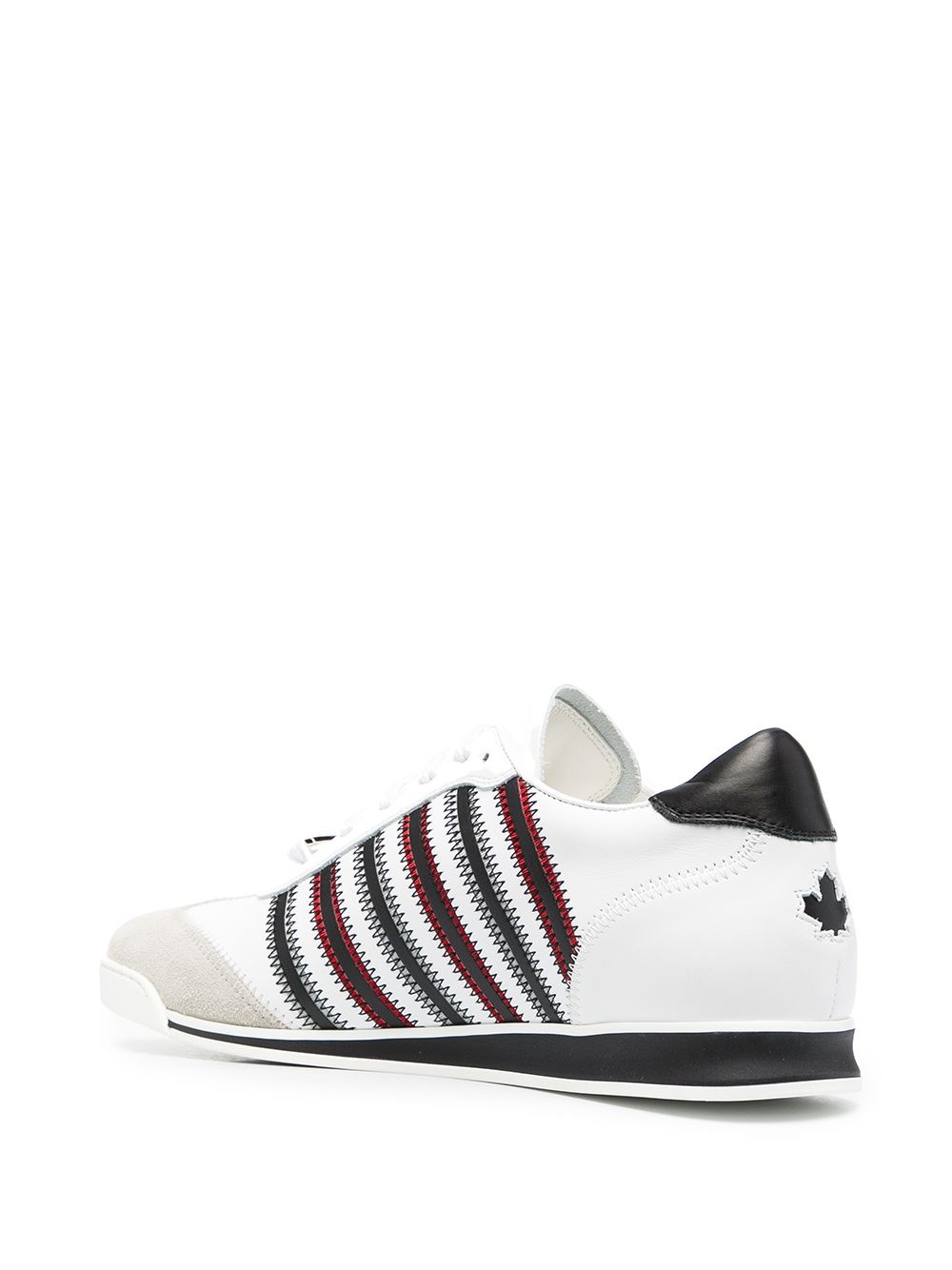 striped low-top sneakers - 3