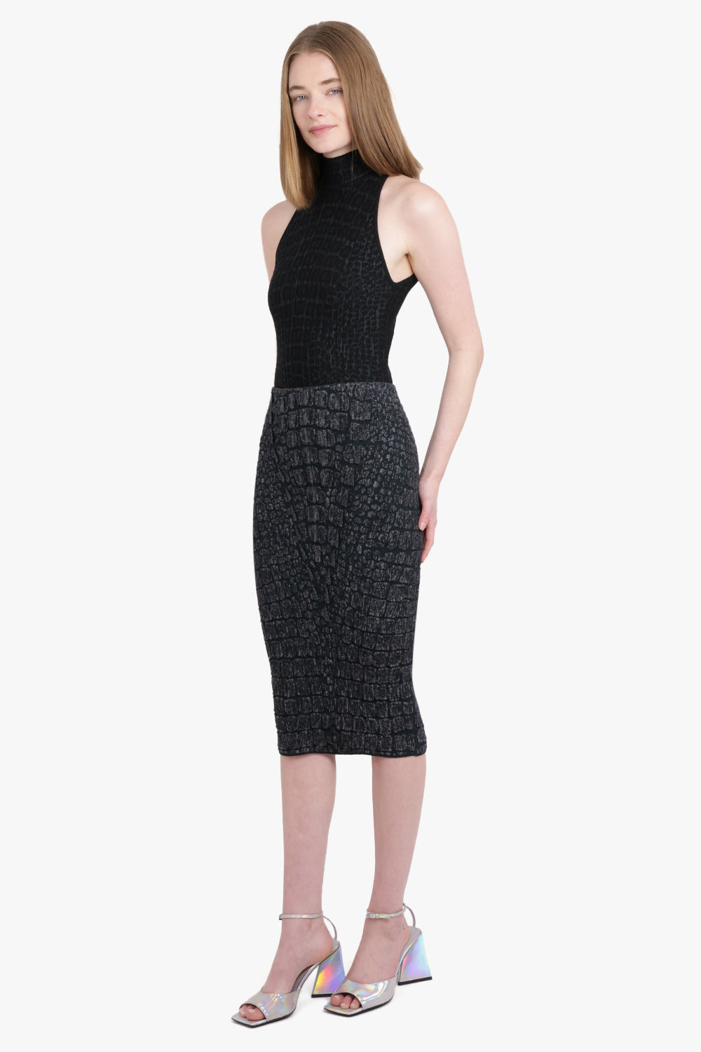 CROCO JACQUARD BODY | BLACK - 3