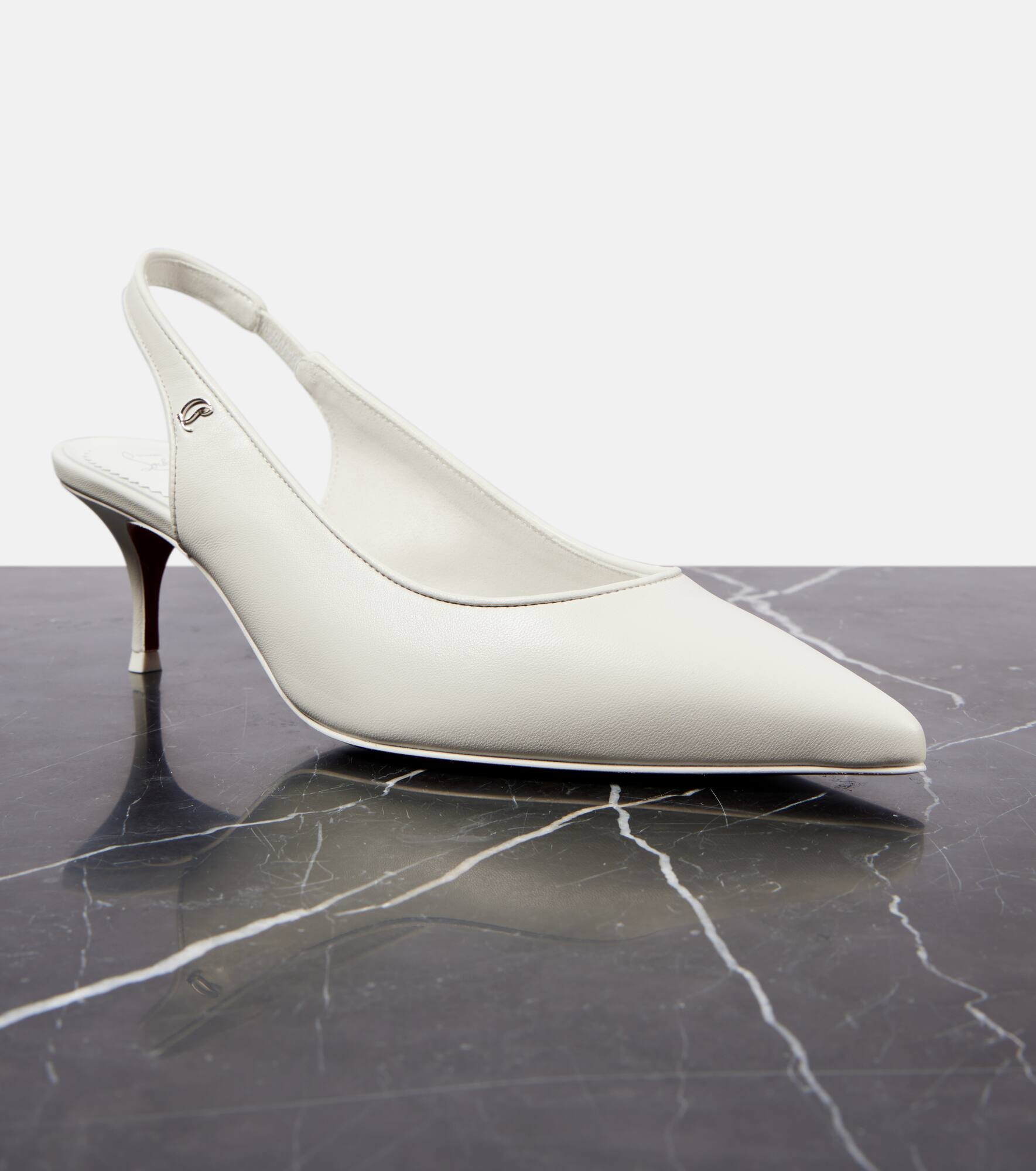 Sporty Kate Sling 55 leather slingback pumps - 5