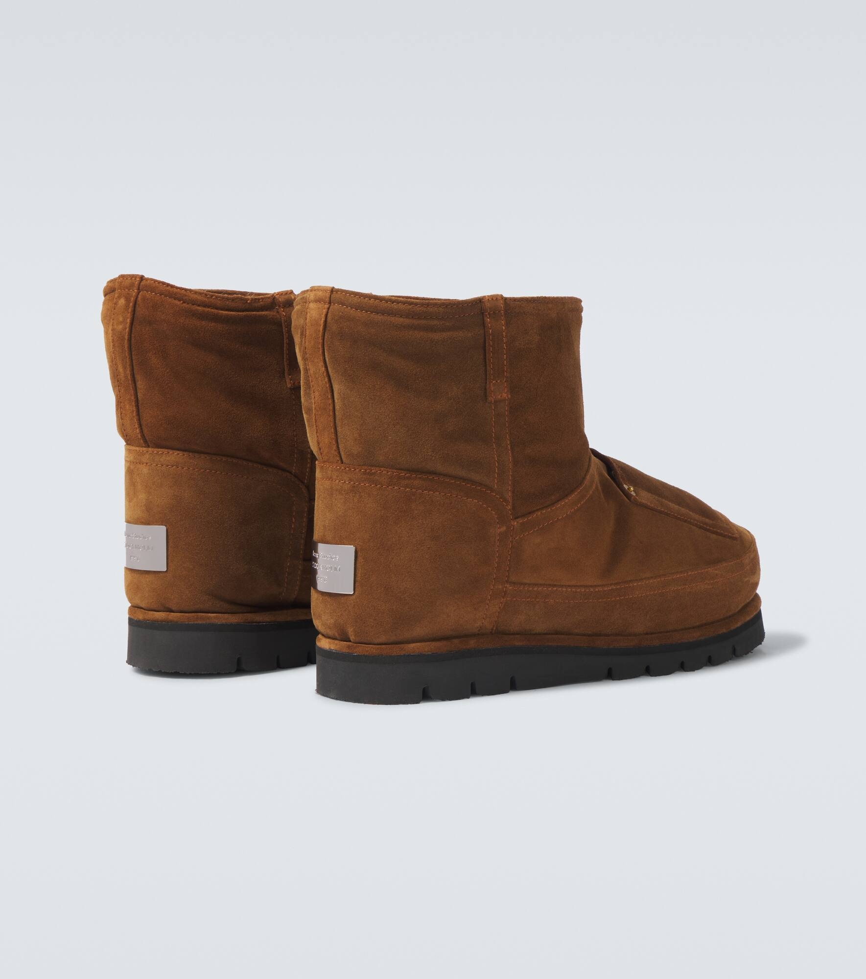 Shearling-lined suede ankle boots - 6