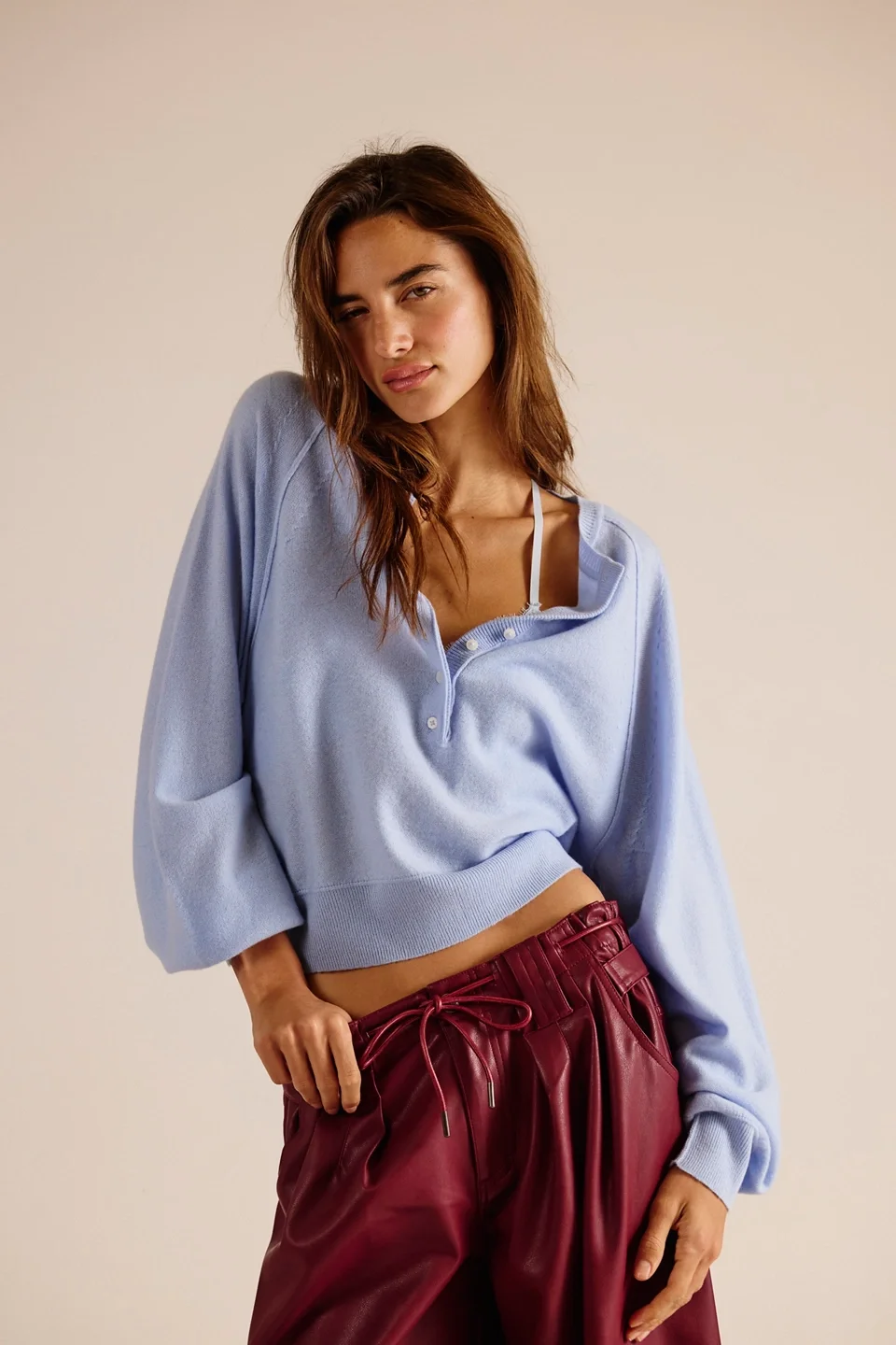 Porta Cashmere Henley Sweater - 1