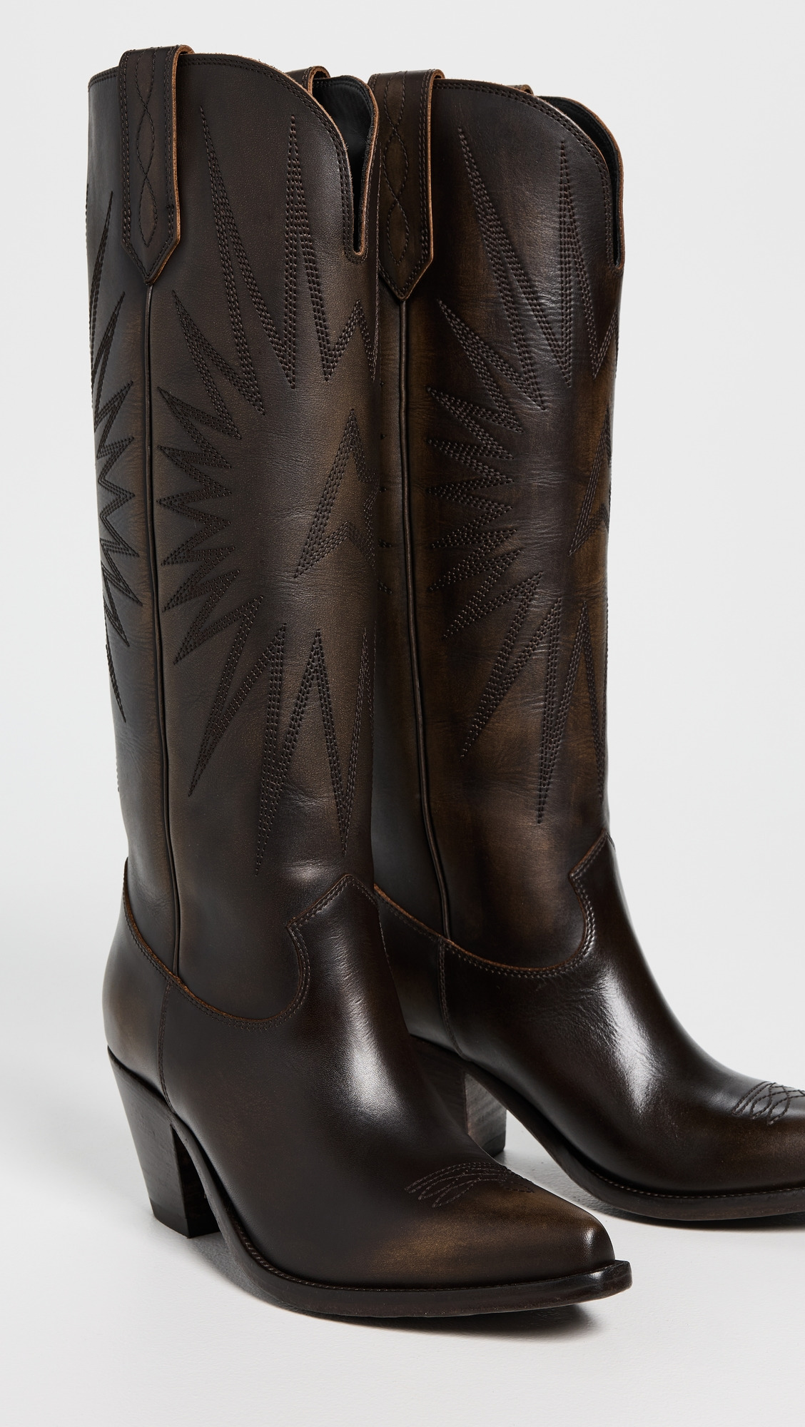 Wish Star Distressed Bull Leather Boots - 4
