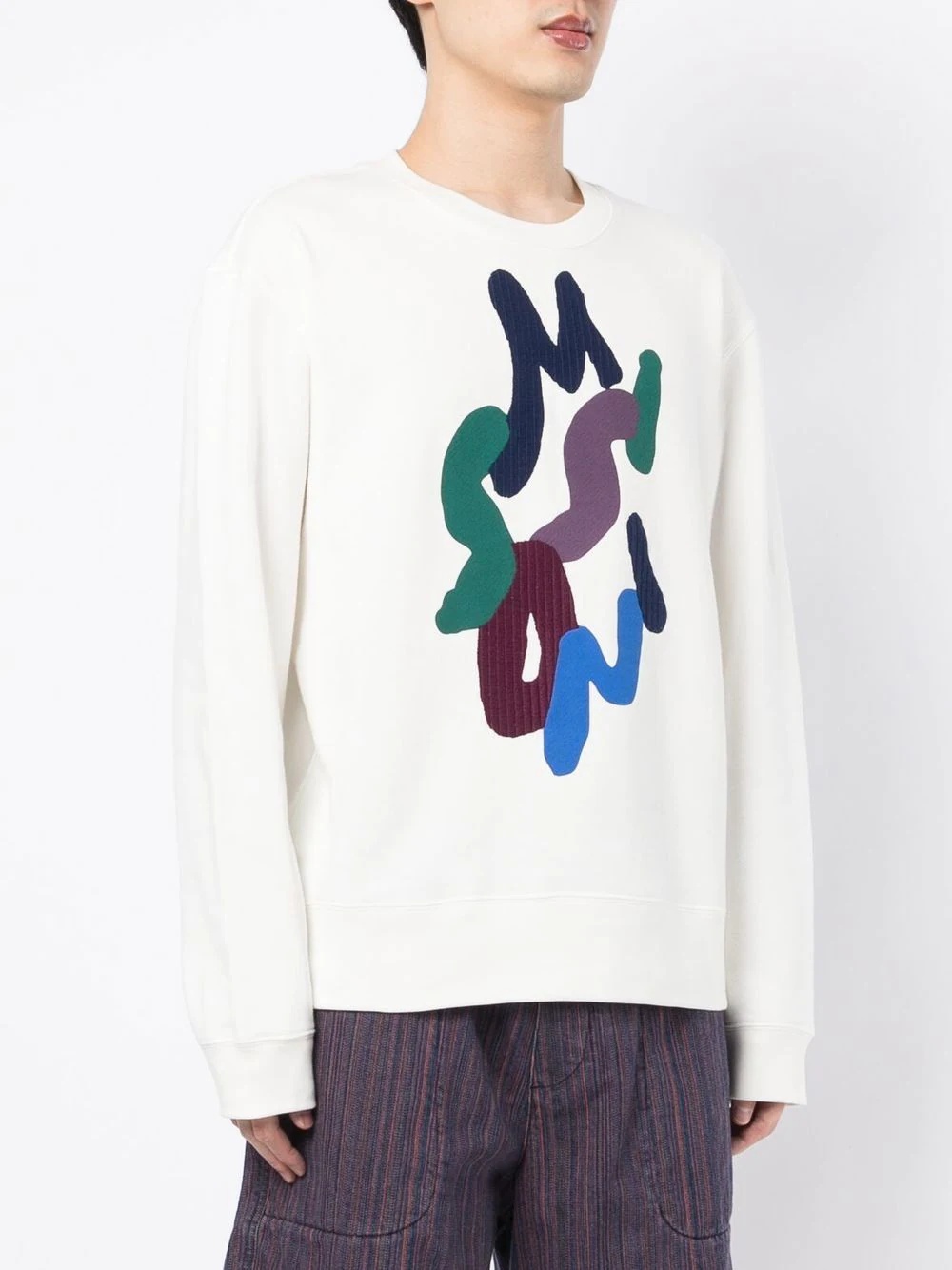 logo-motif cotton sweatshirt - 3