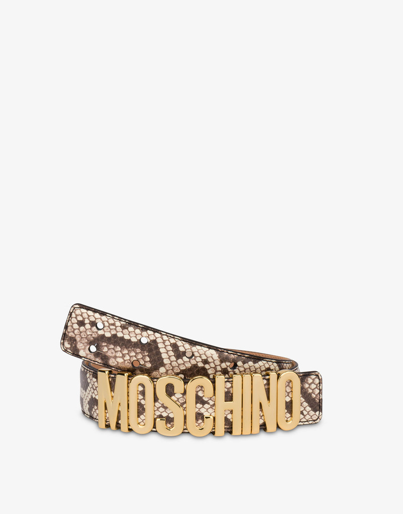 LETTERING LOGO PYTHON PRINT BELT 3