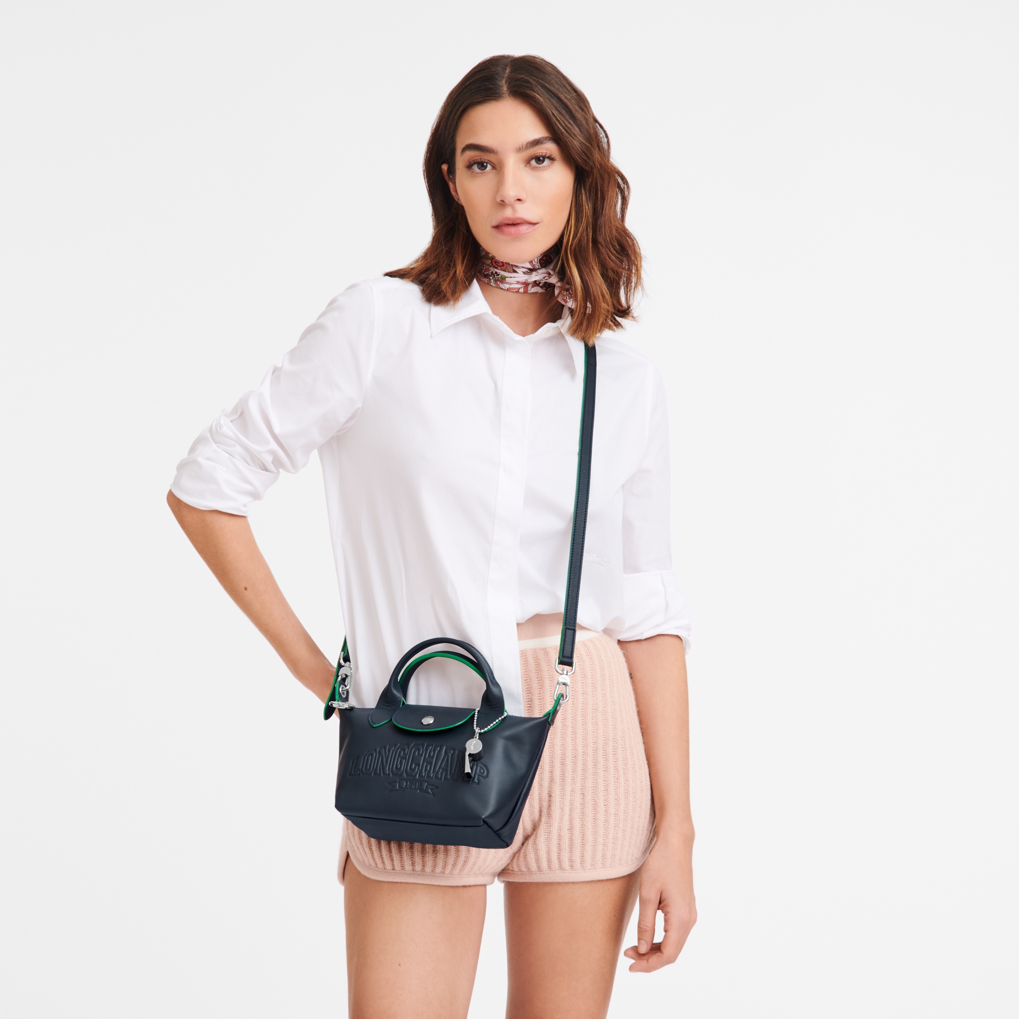 Le Pliage Xtra XS Handbag Navy - Leather - 2