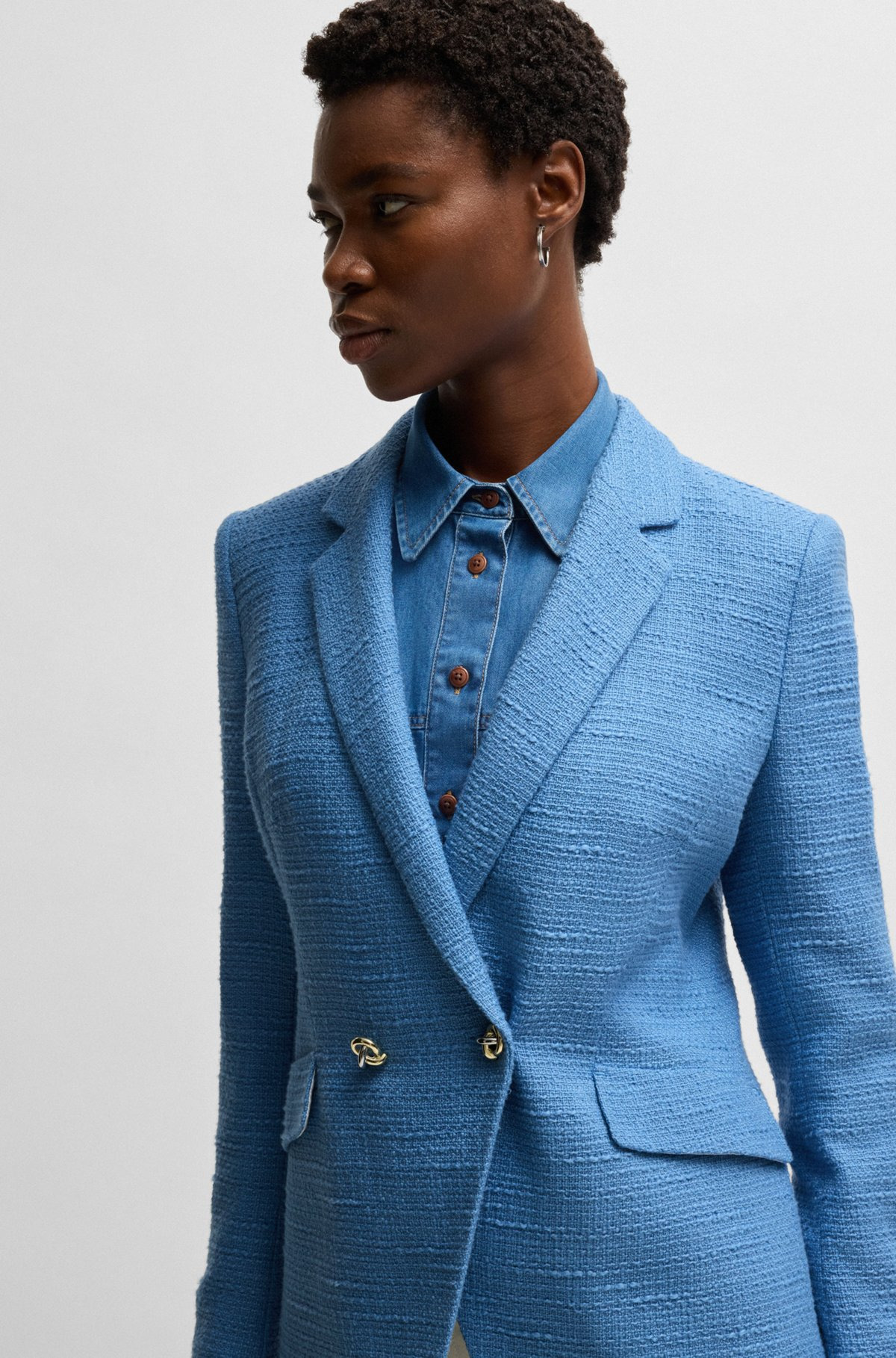 SLIM-FIT BLAZER IN TWEED - 6