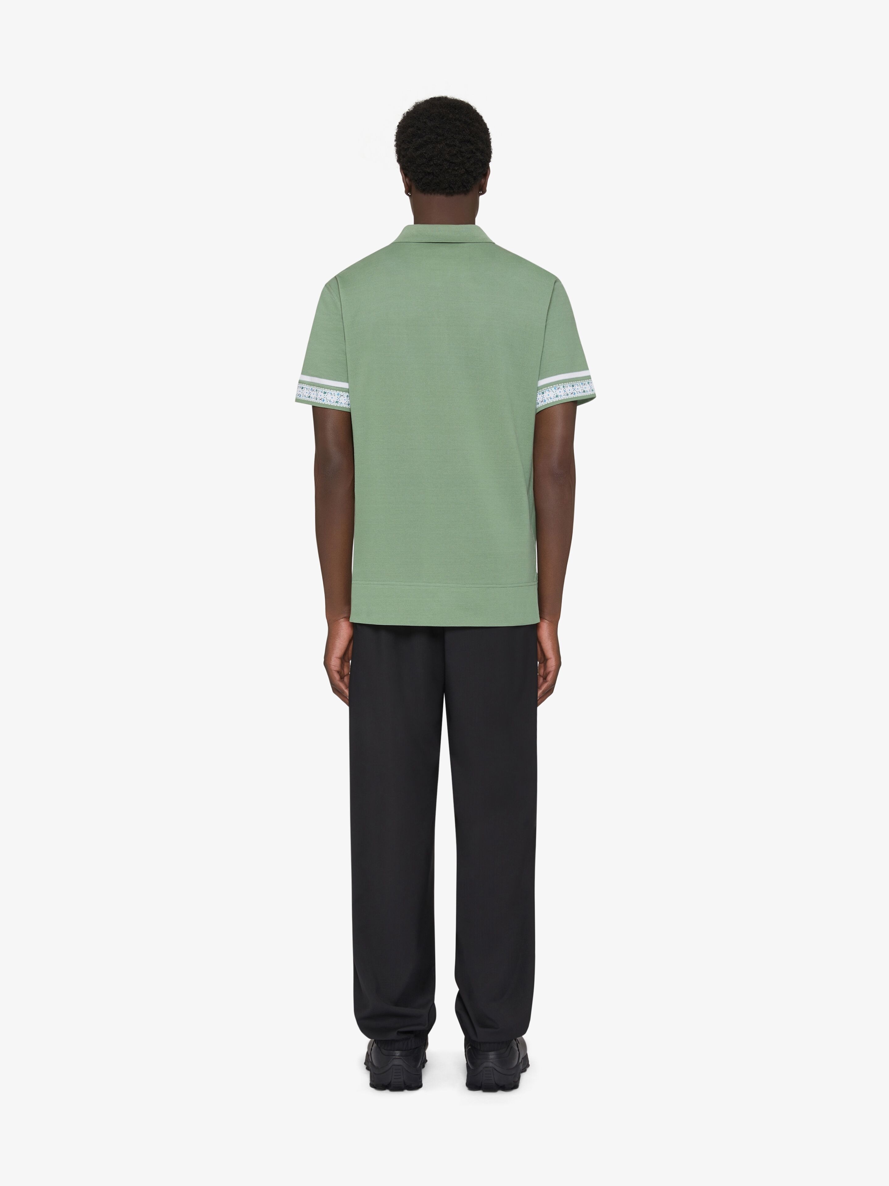 POLO IN COTTON WITH FLORAL DETAIL - 4