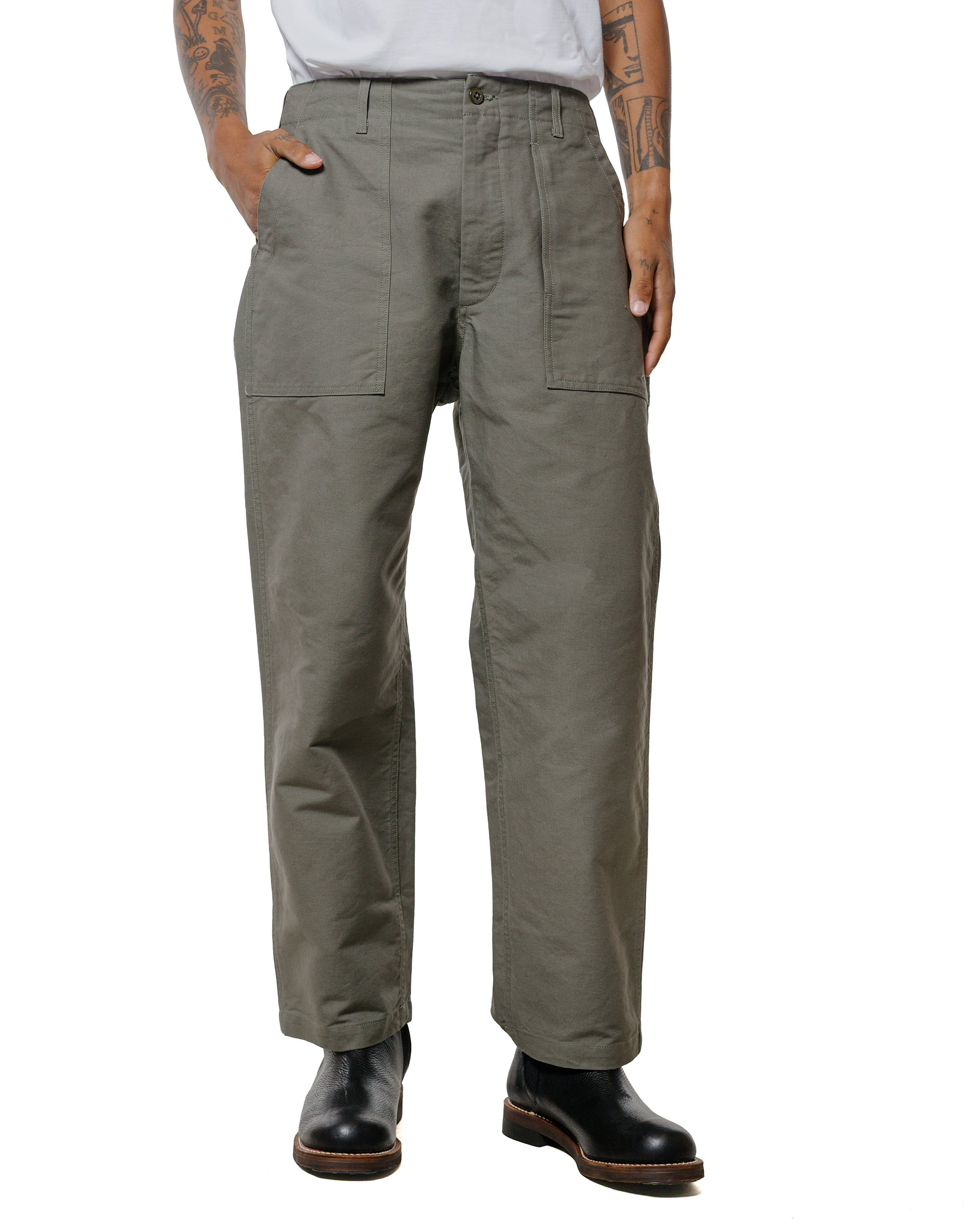 Fatigue Pant Olive Cotton Double Cloth - 2
