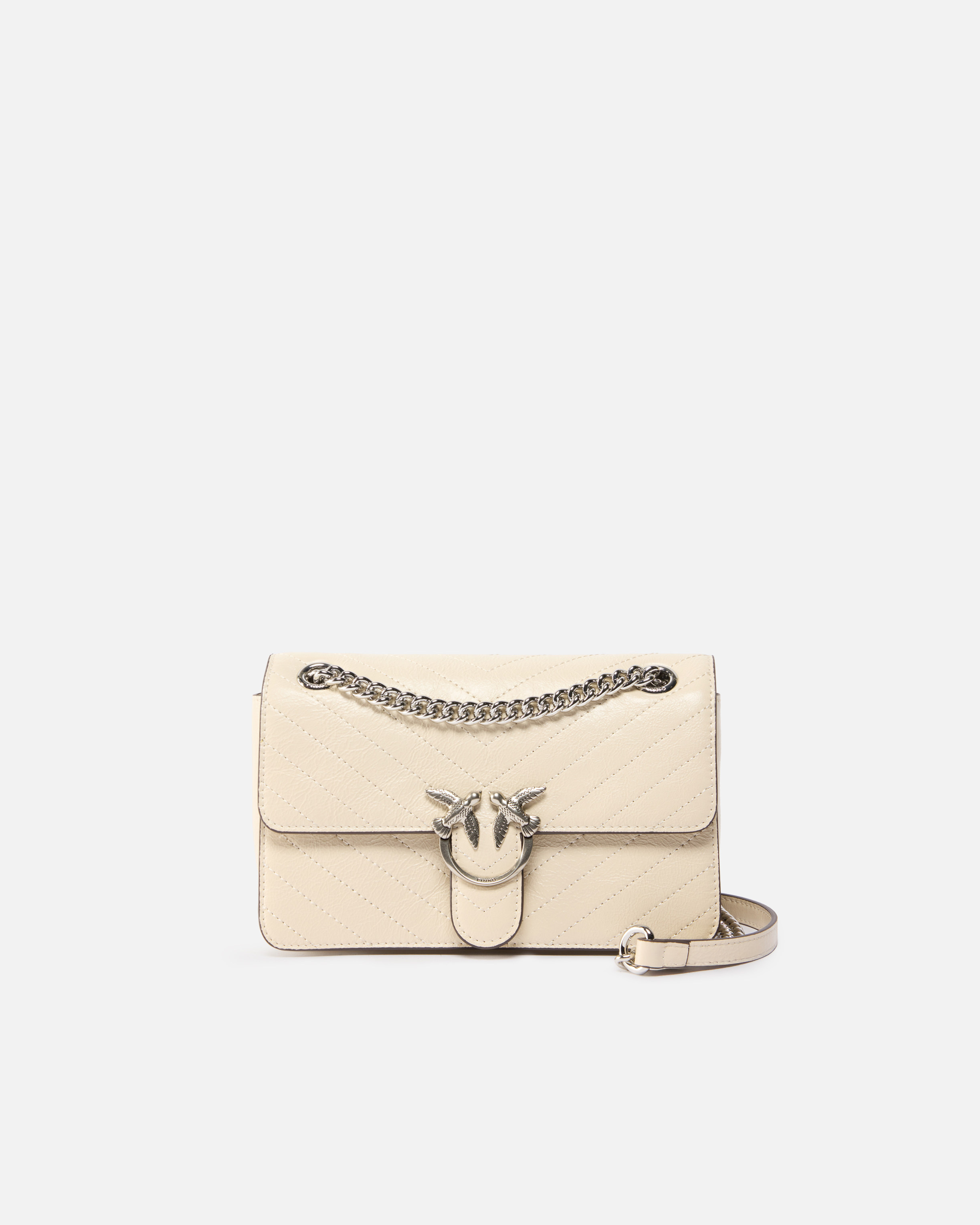 MINI BAG IN WRINKLED CALFSKIN WITH CHEVRON PATTERN - 1