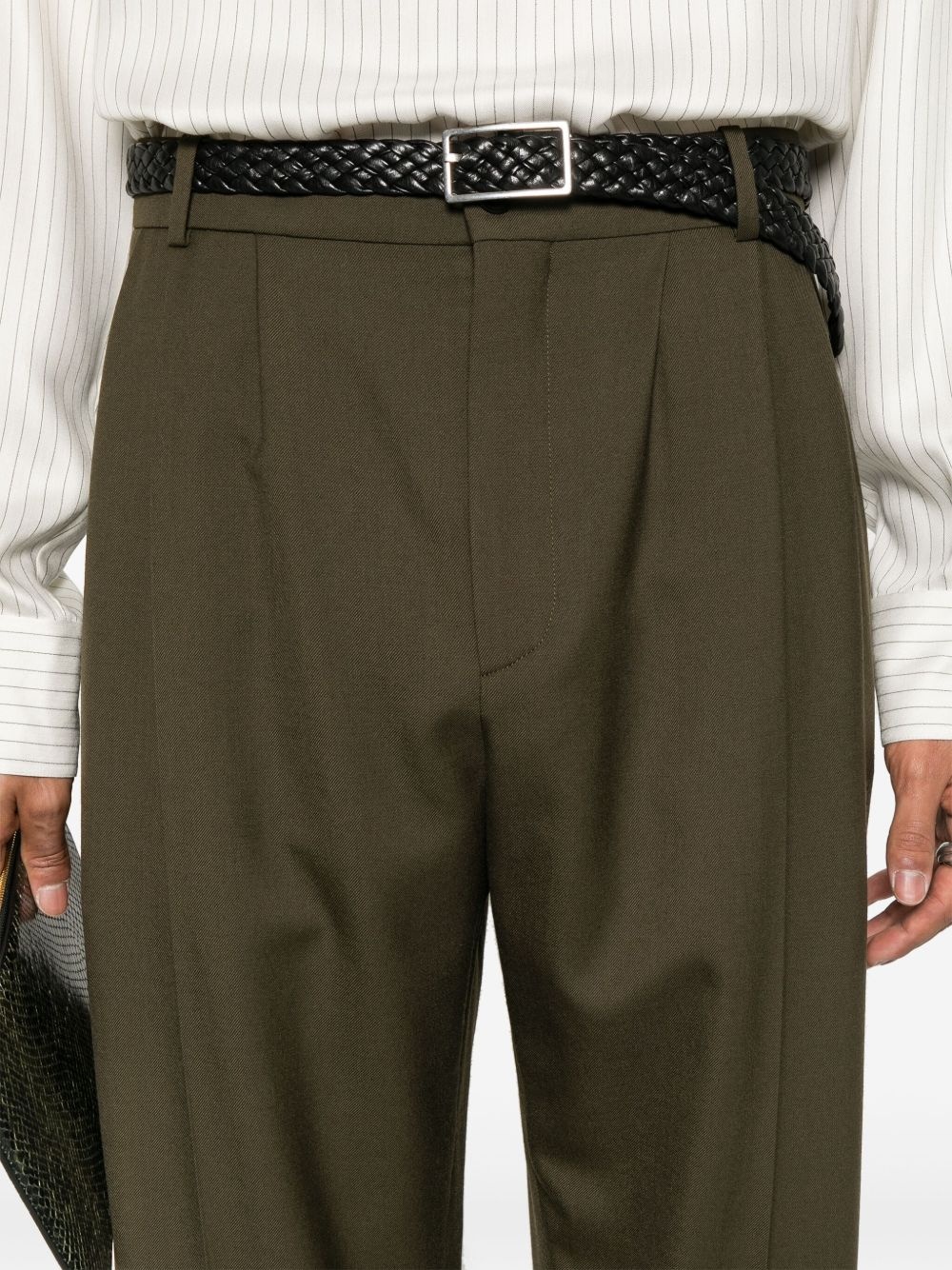 wool gabardine trousers - 5