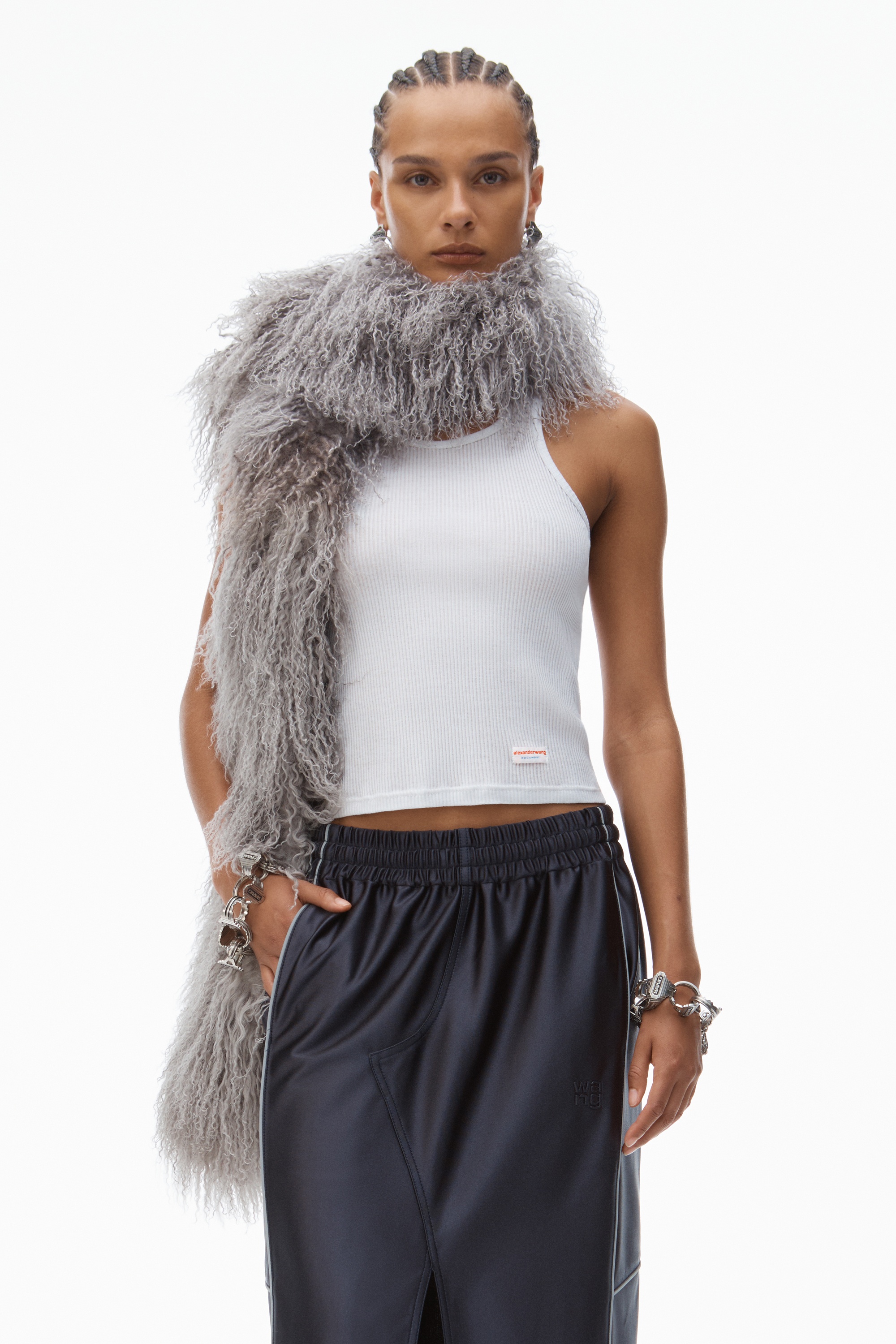 Deconstructed Tube Skirt in Satin Faille Jersey - 6