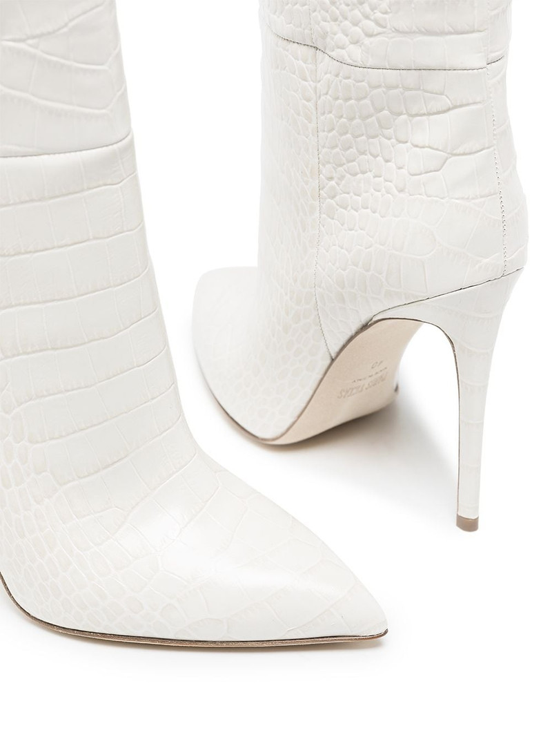 PARIS TEXAS 105mm crocodile-effect knee-high boots outlook