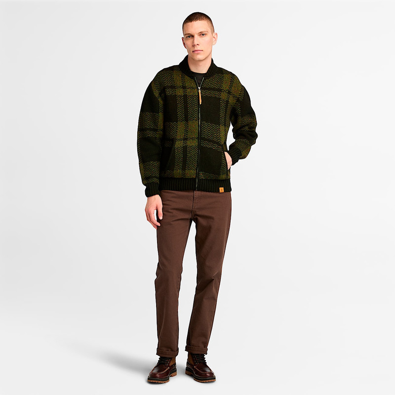 Men's Plaid Full Zip Cardigan 4