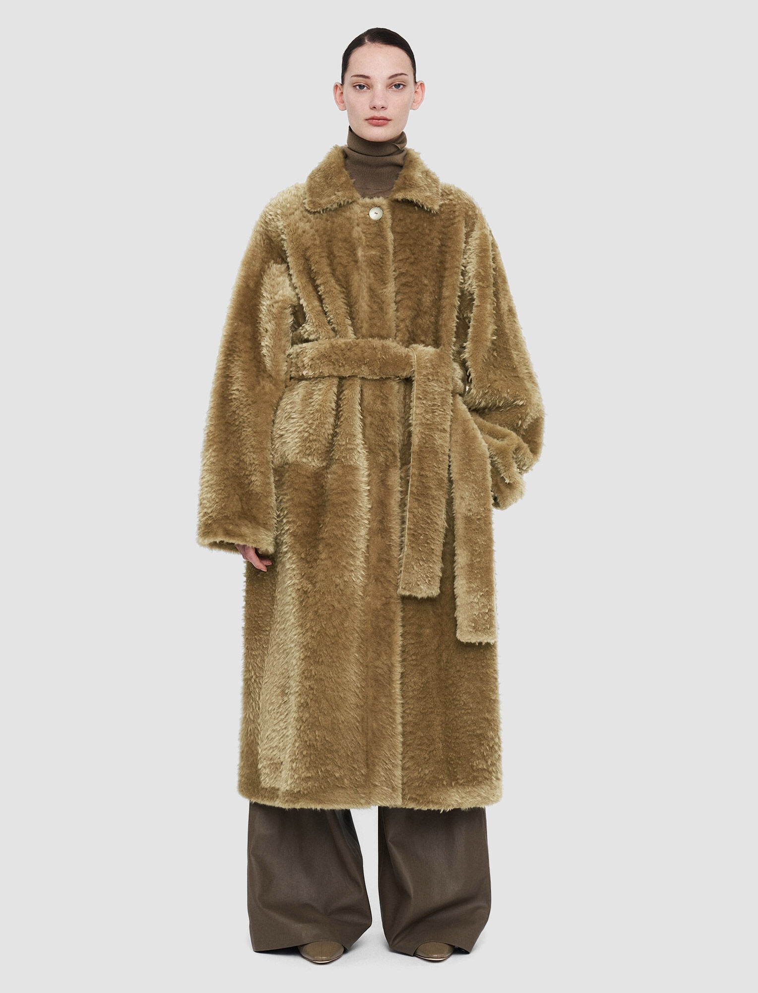 Textured Shearling Cail Coat - 3