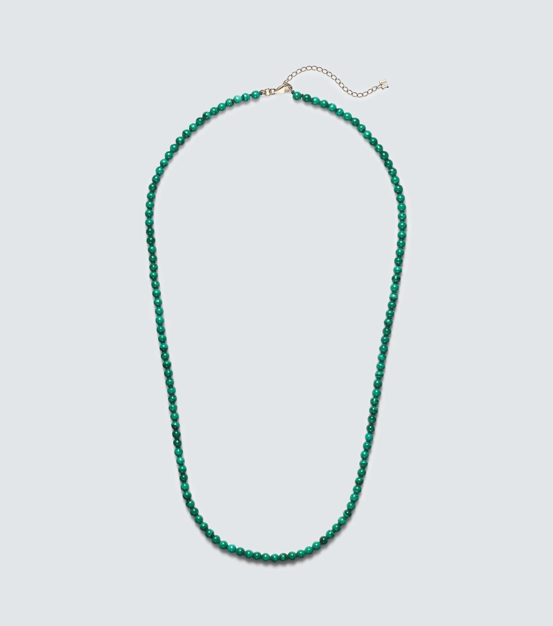 14kt gold necklace with malachite - 1