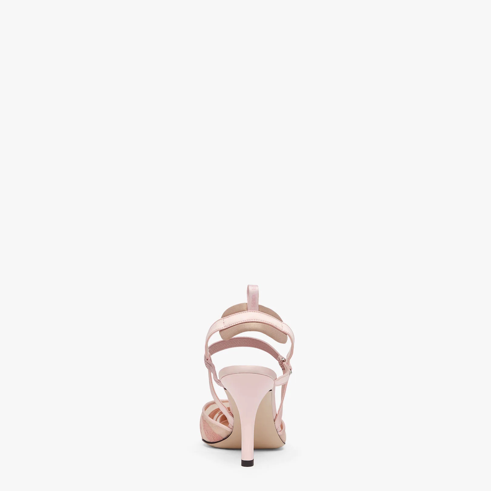 Pink mesh high-heeled slingbacks - 3