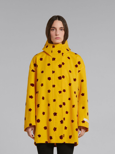 Marni YELLOW PARKA WITH DRAFT FLOWER PRINT outlook