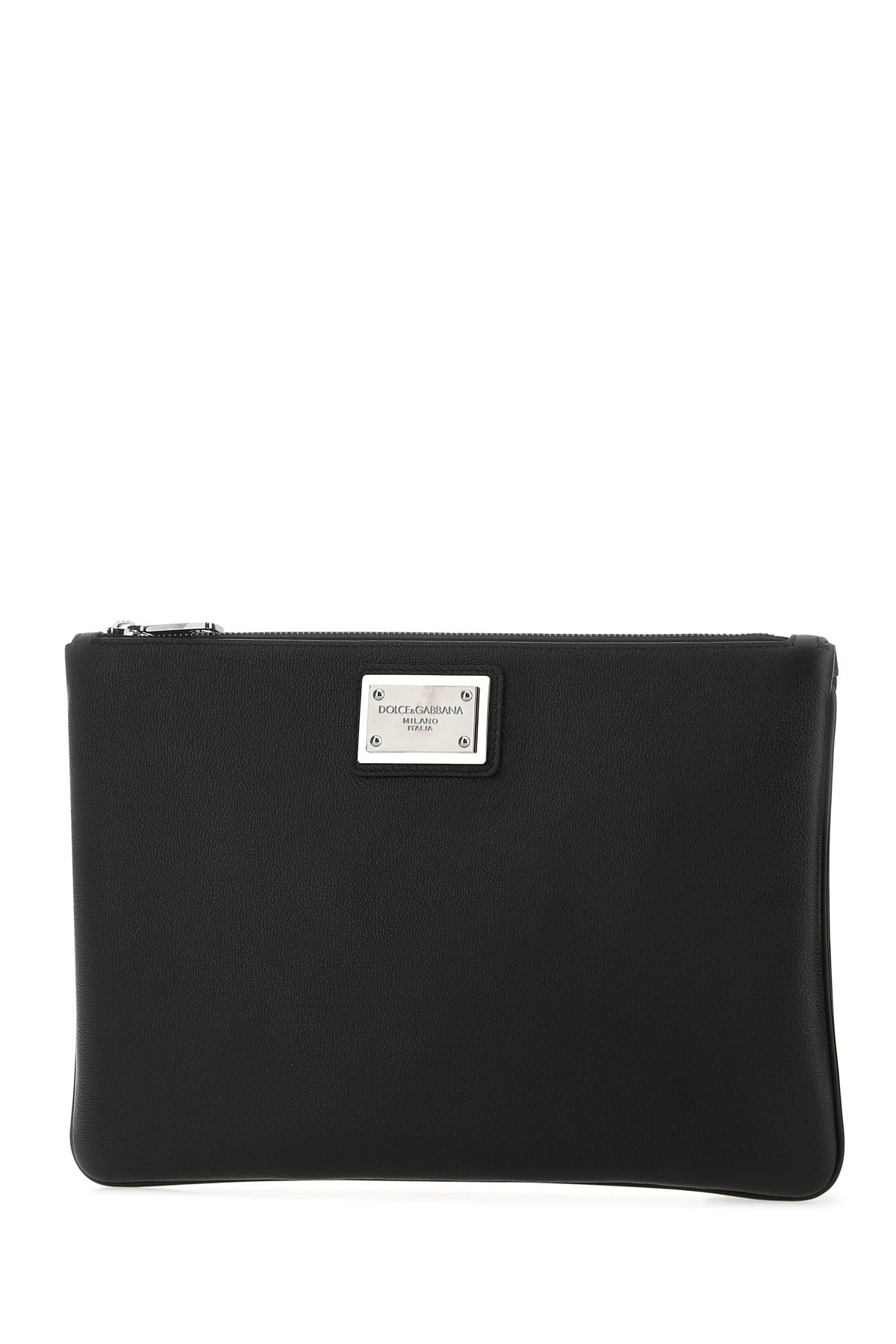 Black leather and nylon pouch - 2