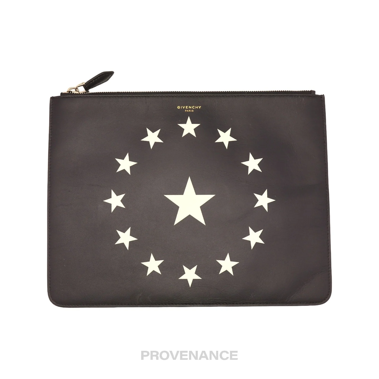 Givenchy Star Zip Pochette Jour - Black Leather - 1