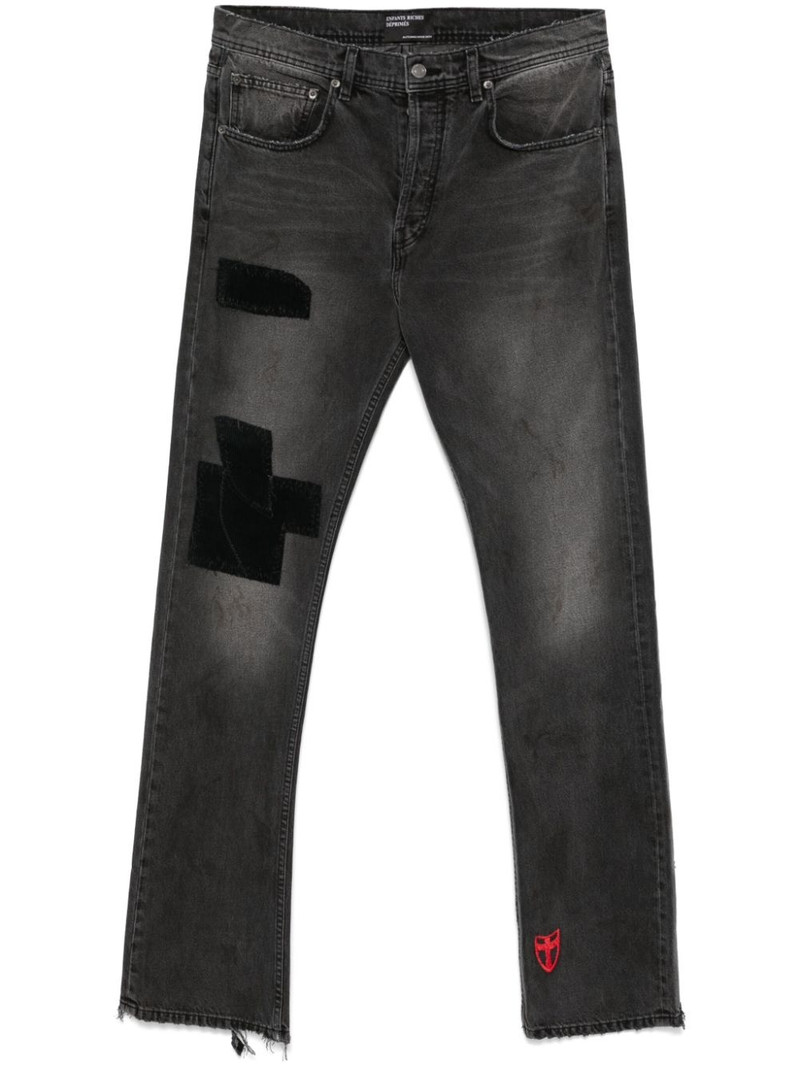 patchwork flared jeans 1