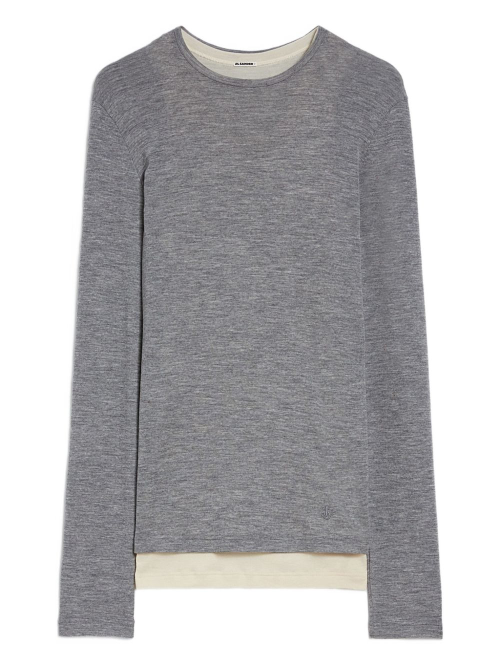 wool layered T-shirt - 5