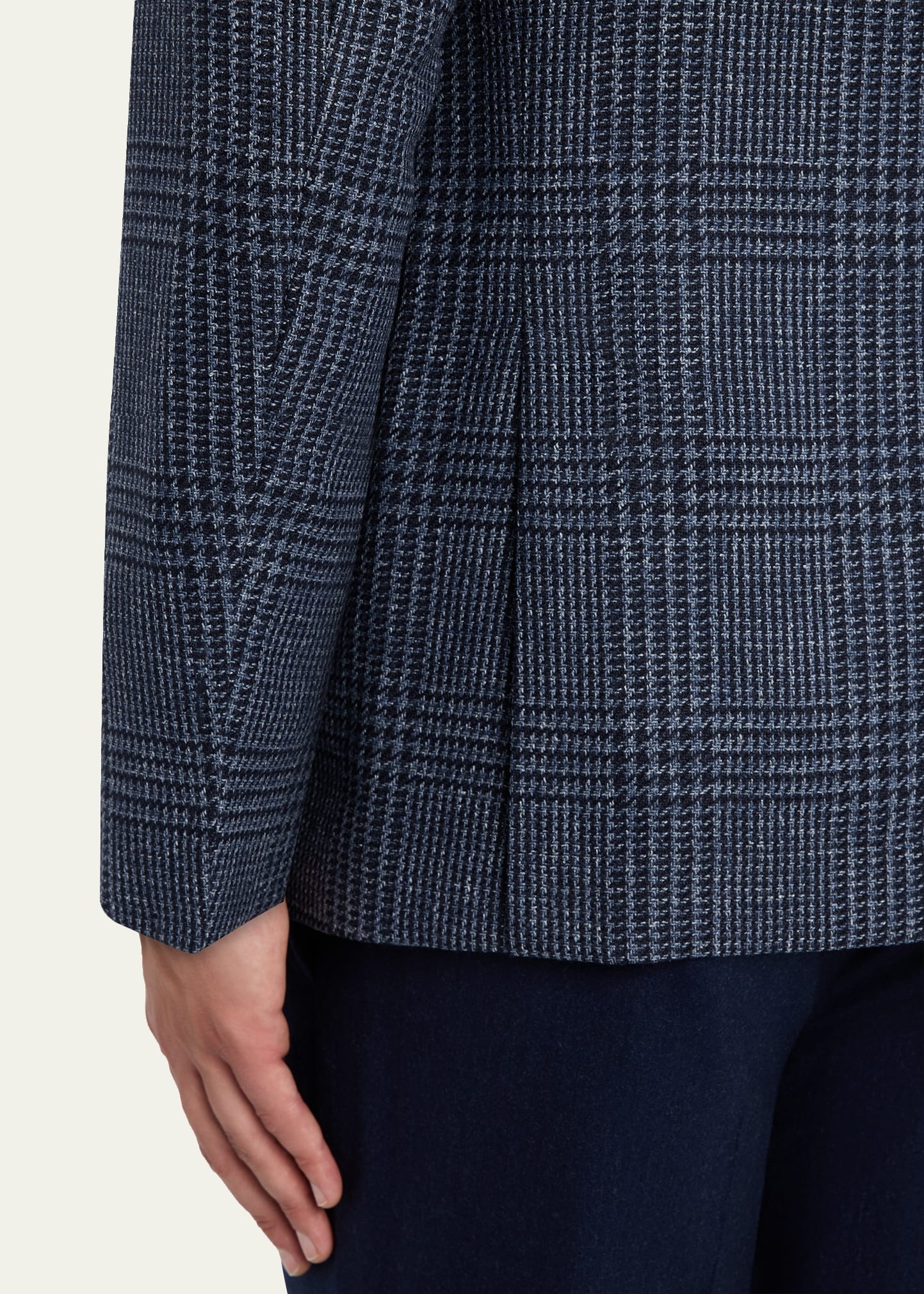 Men's Alpaca Wool and Silk Plaid Sport Coat - 7