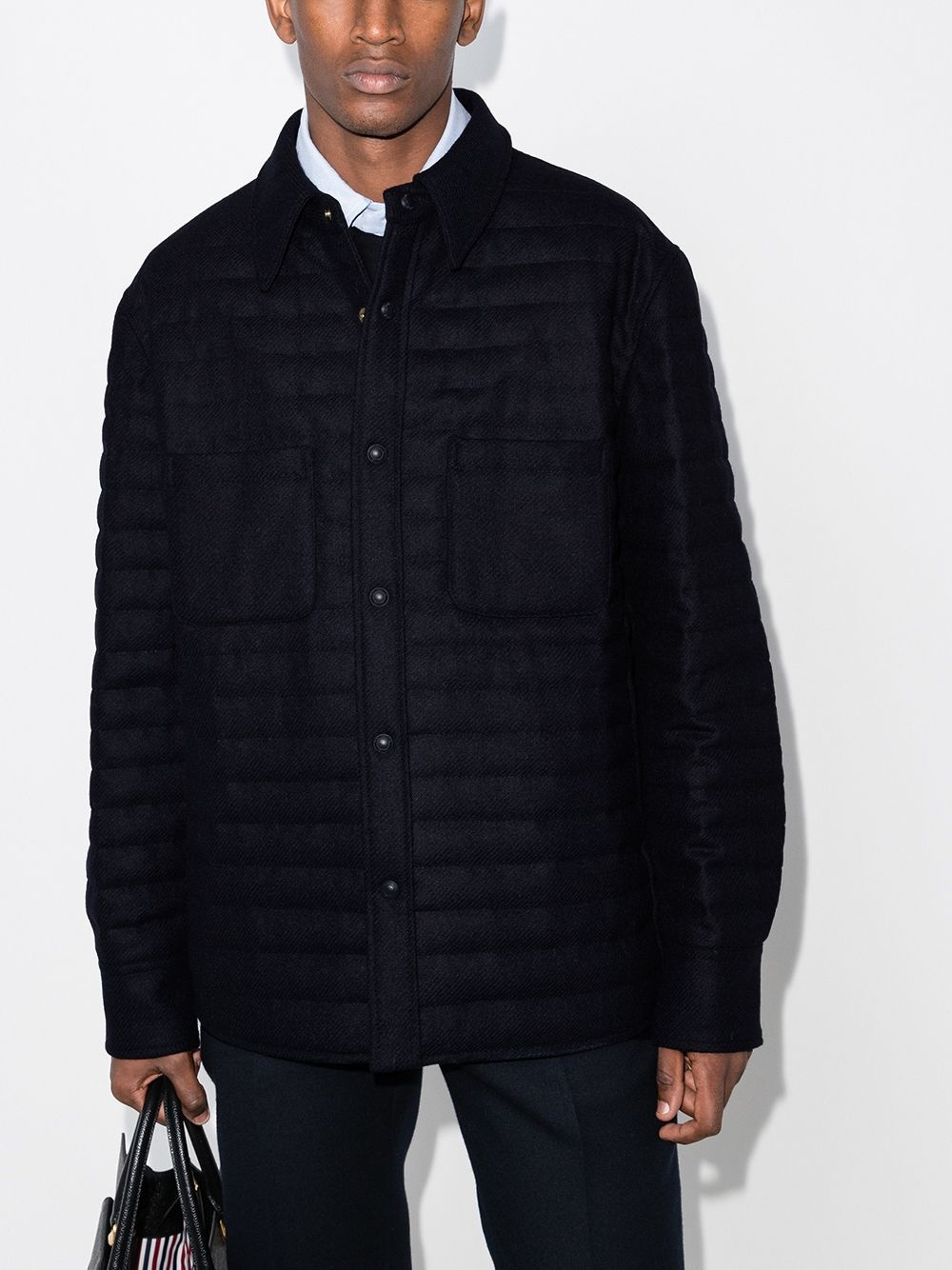 quilted shirt jacket - 2