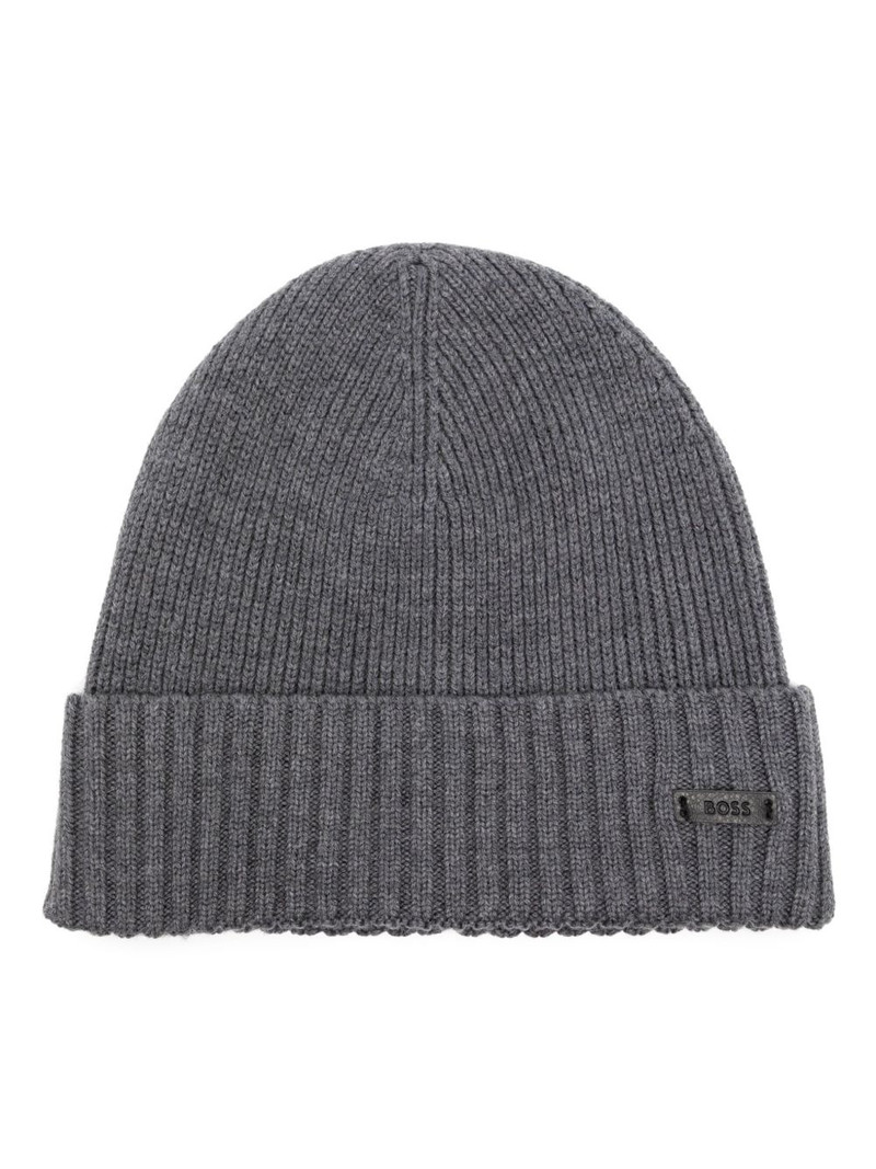 ribbed beanie hat 1