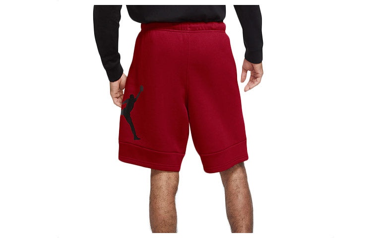 Air Jordan Jumpman Logo Basketball Sports Knit Shorts Red CK6707-687 - 2