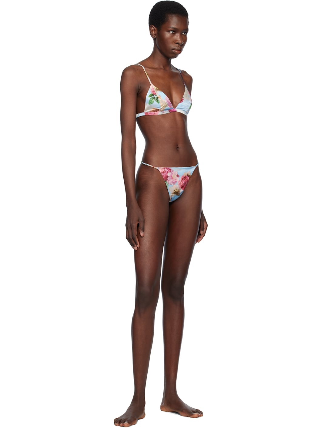 Blue Luxe V-String Thong - 4